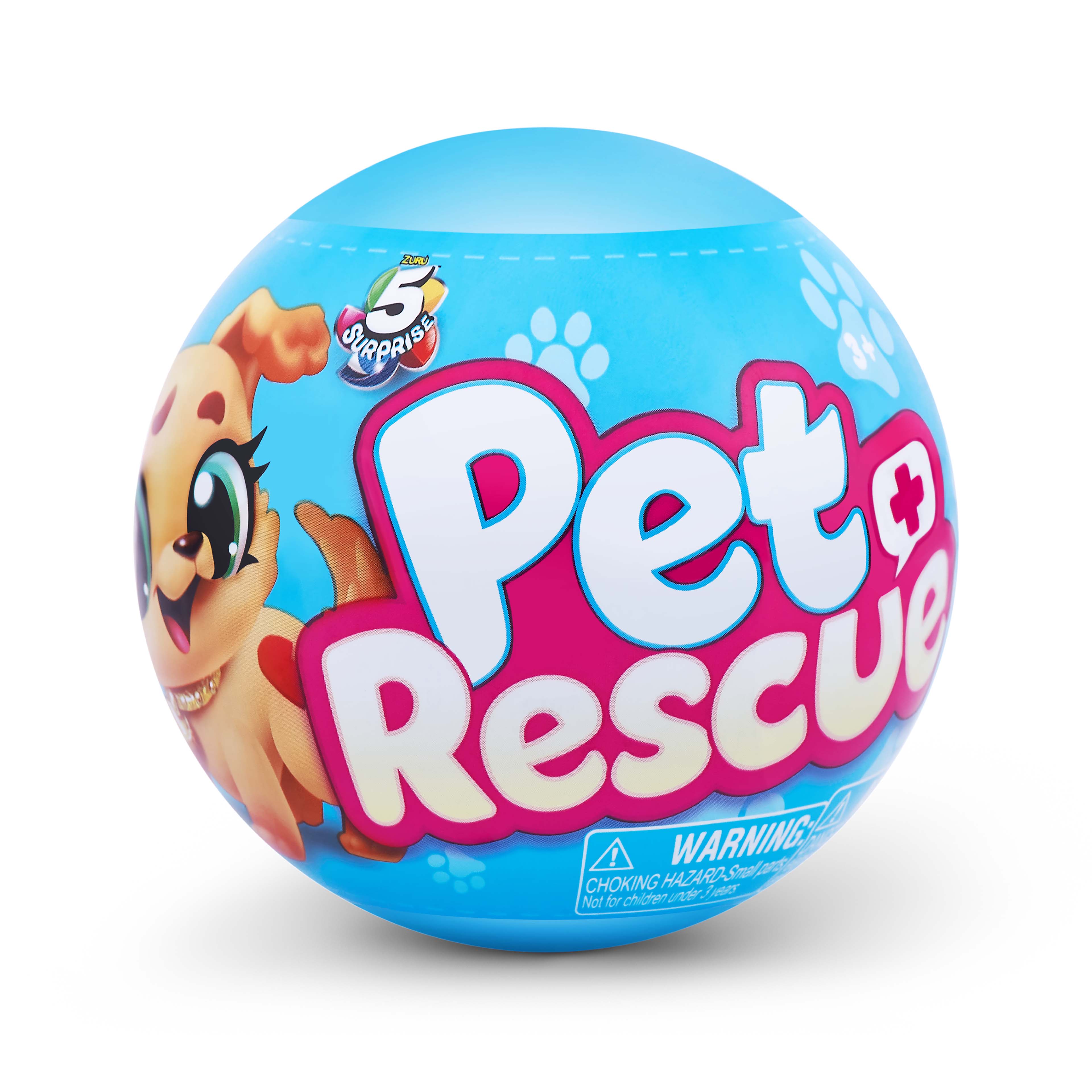 Assorted Zuru 5 Surprise Pet Rescue Series 1 Mystery Collectable Capsule, 1pc.