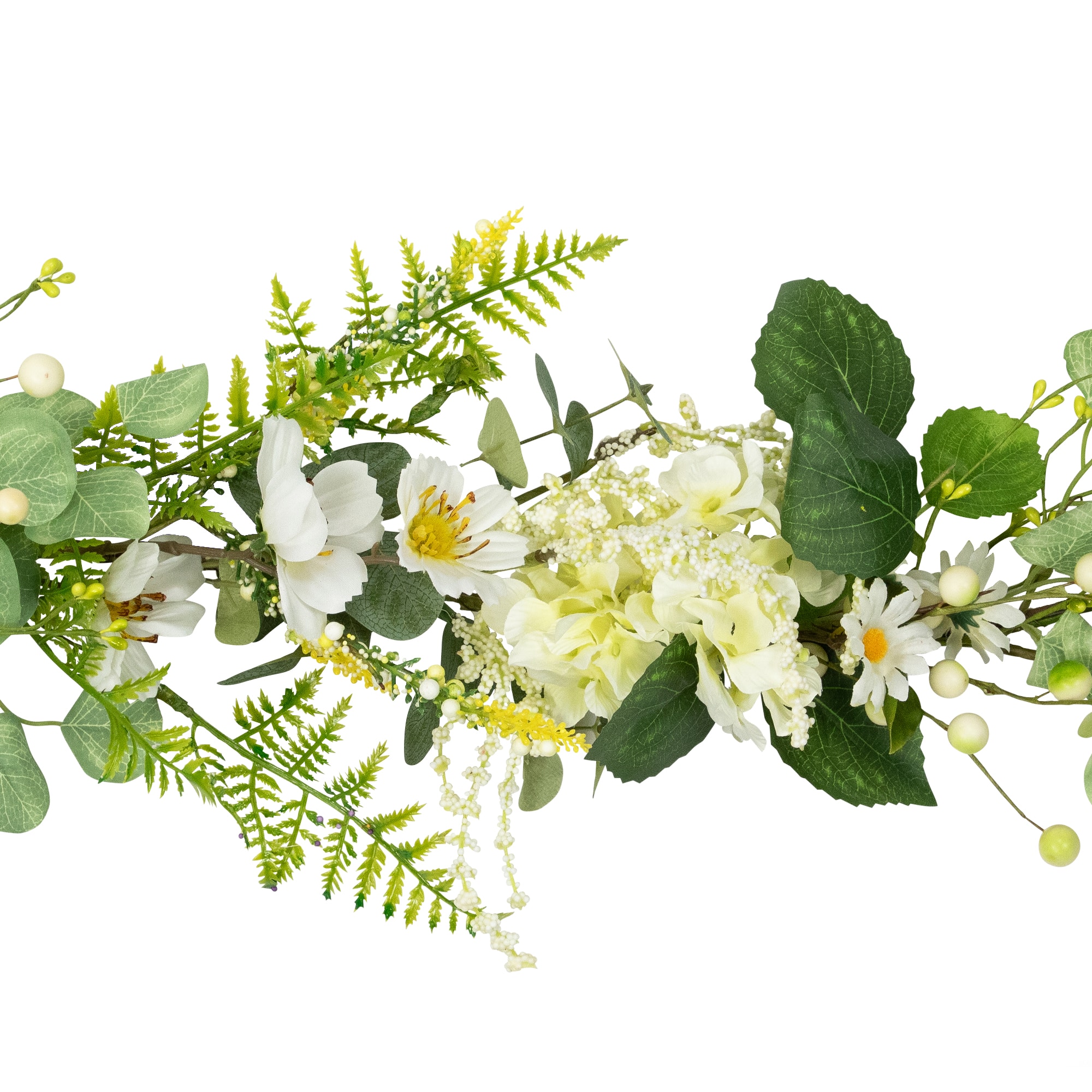 5ft. Hydrangea & Eucalyptus Artificial Floral Spring Garland
