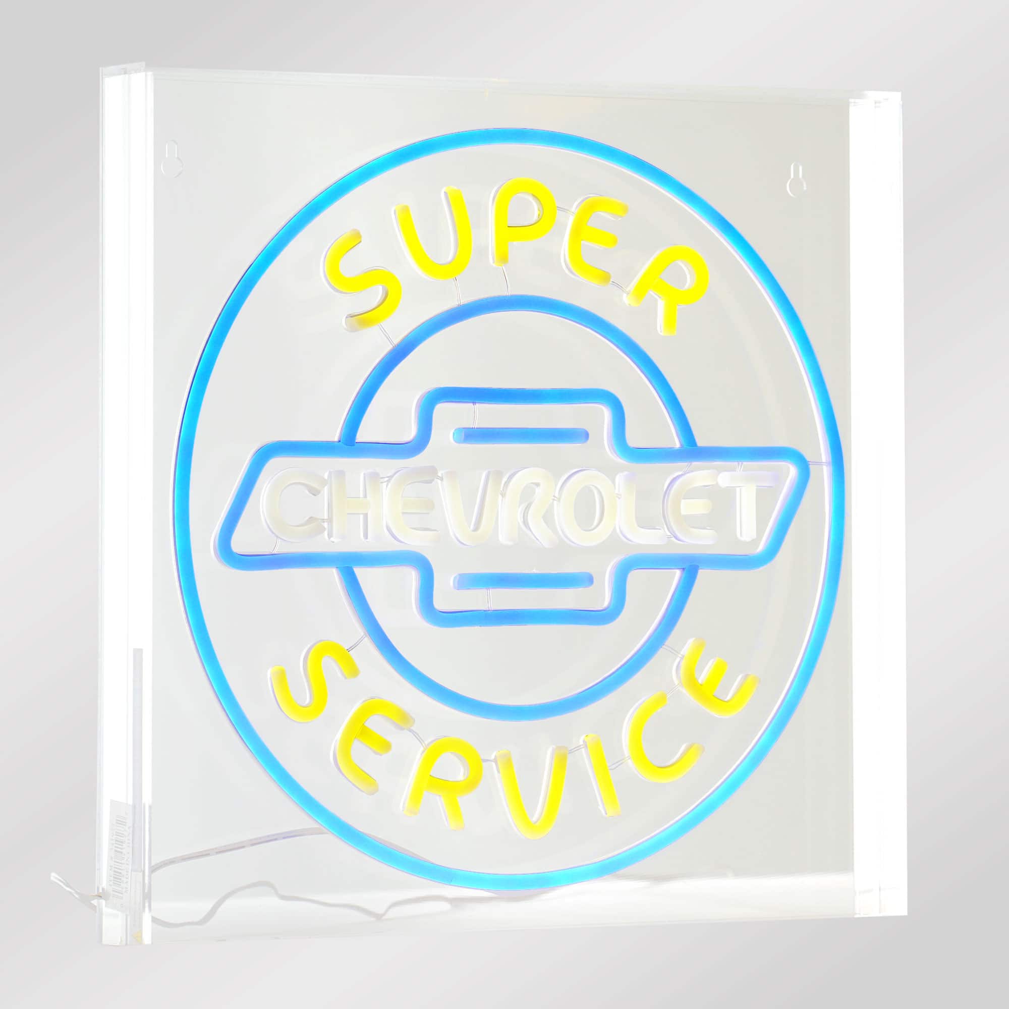 American Art D&#xE9;cor&#x2122; 16&#x22; Licensed Chevrolet Super Service Acrylic LED Wall D&#xE9;cor Sign