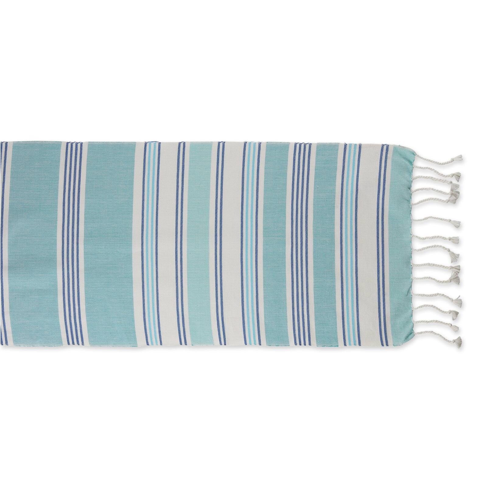 Tidal Stripe Fouta Table Runner 14" x 72"