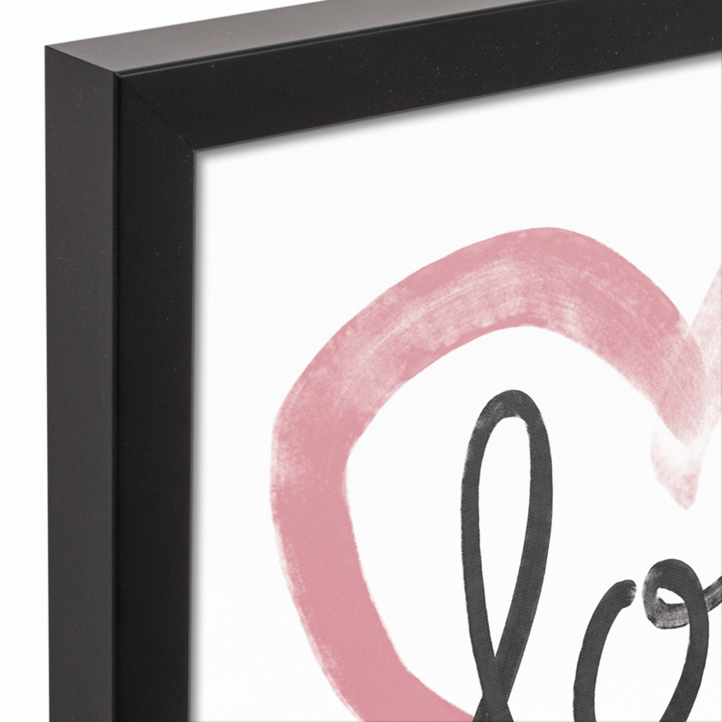 Love is all You Need Heart 13.73&#x22; x 13.73&#x22; Black Framed Canvas