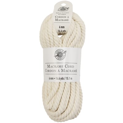 Macramé Cotton Cord by Loops & Threads®, 50ft. image