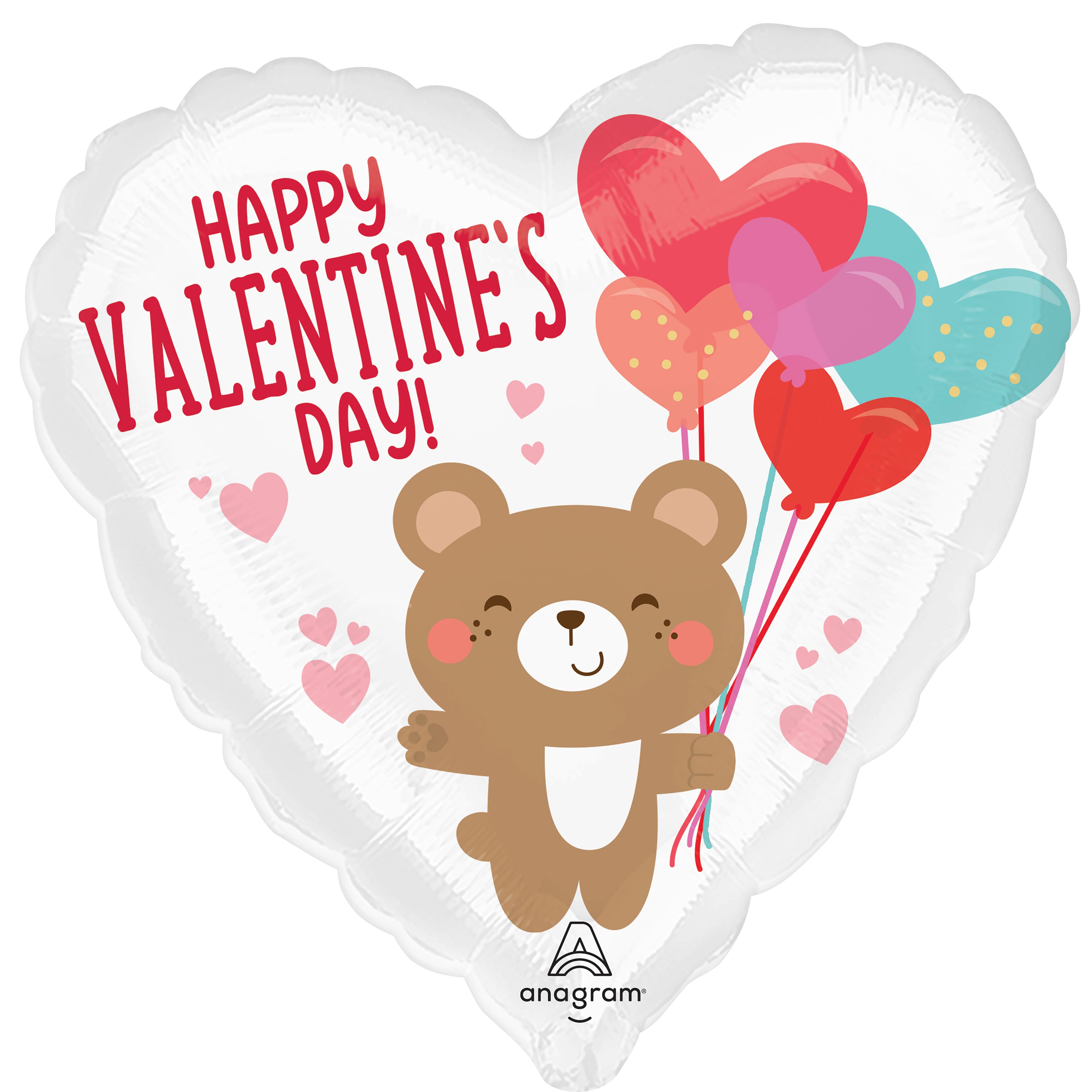 17&#x22; Valentine Bear Hug Foil Balloon