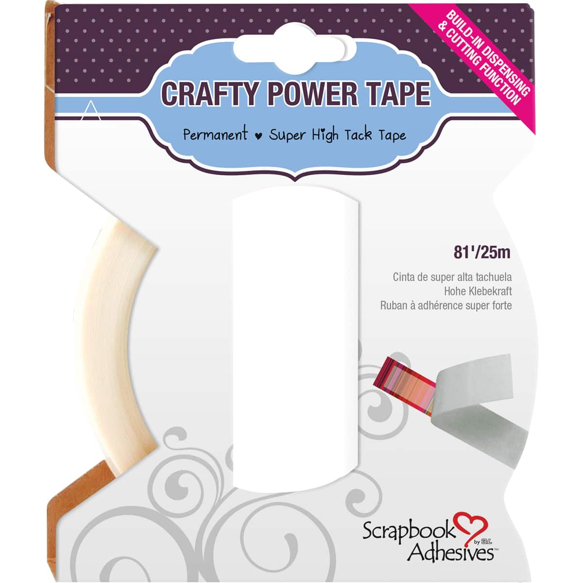 Scrapbook Adhesives By 3L® Crafty Power Tape With Dispenser