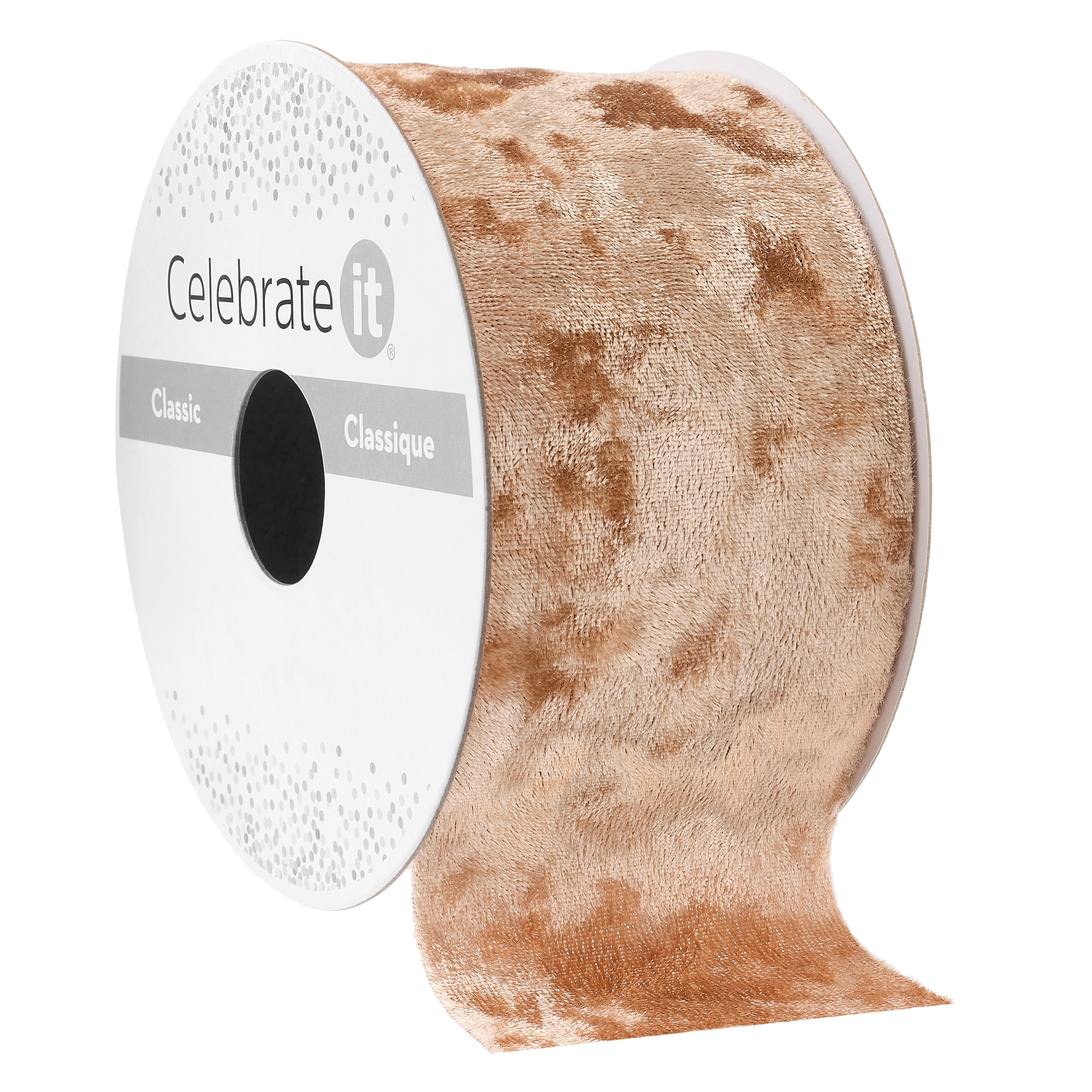 2" x 3yd. Natural Velvet Ribbon by Celebrate It® Classic