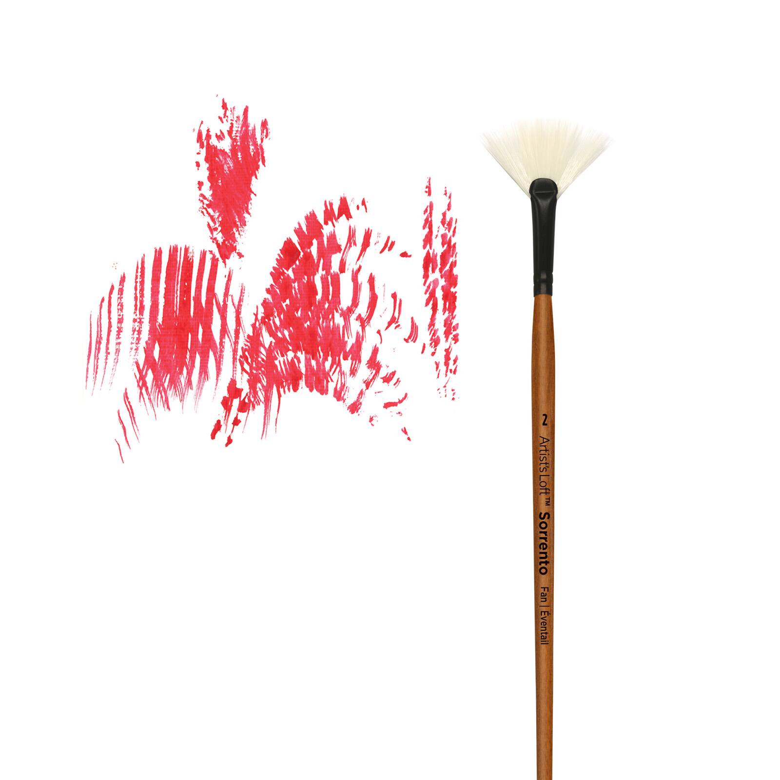 12 Pack Sorrento Oil Short Handle Fan Brush by Artist's Loft