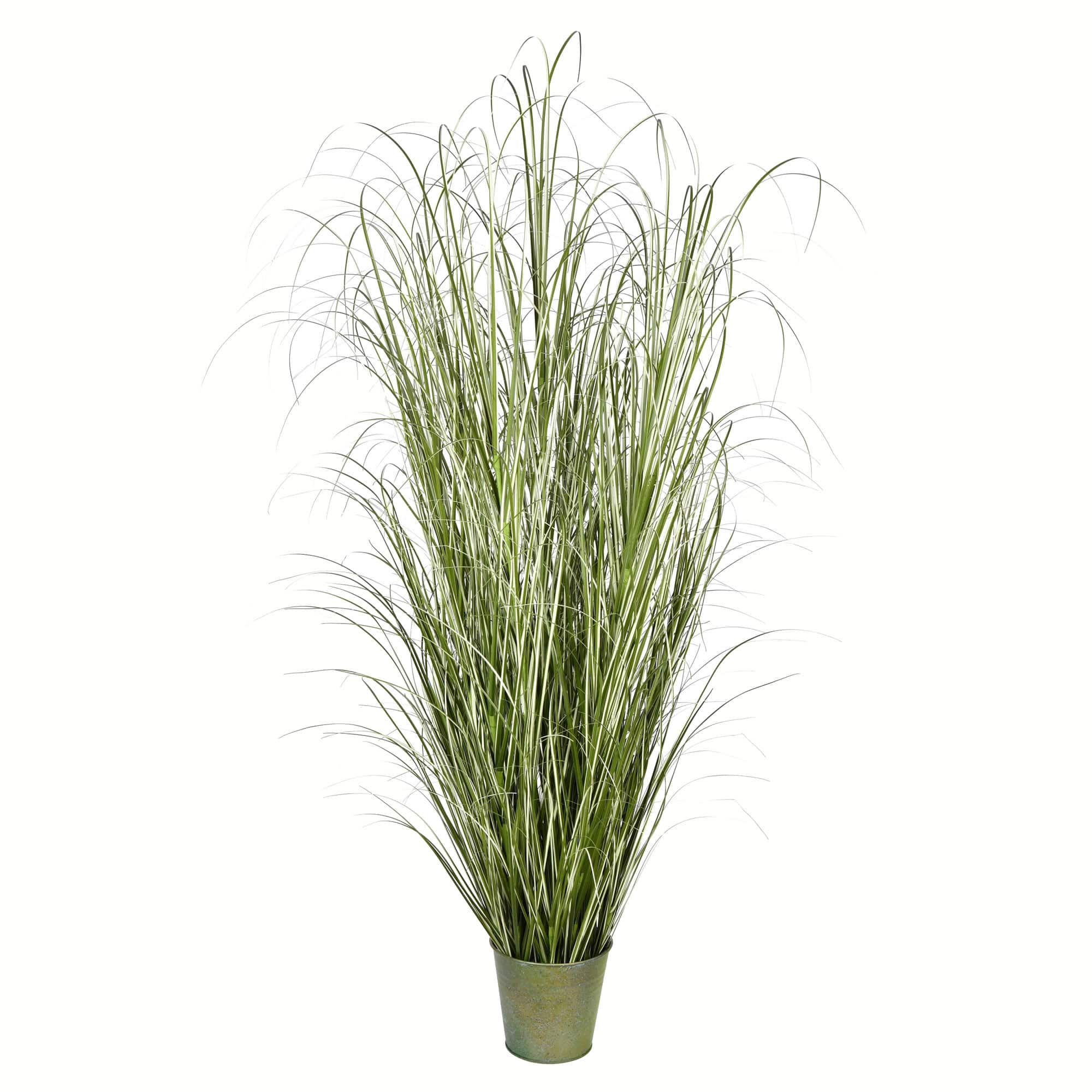 Artificial Native Green Grass in Iron Pot