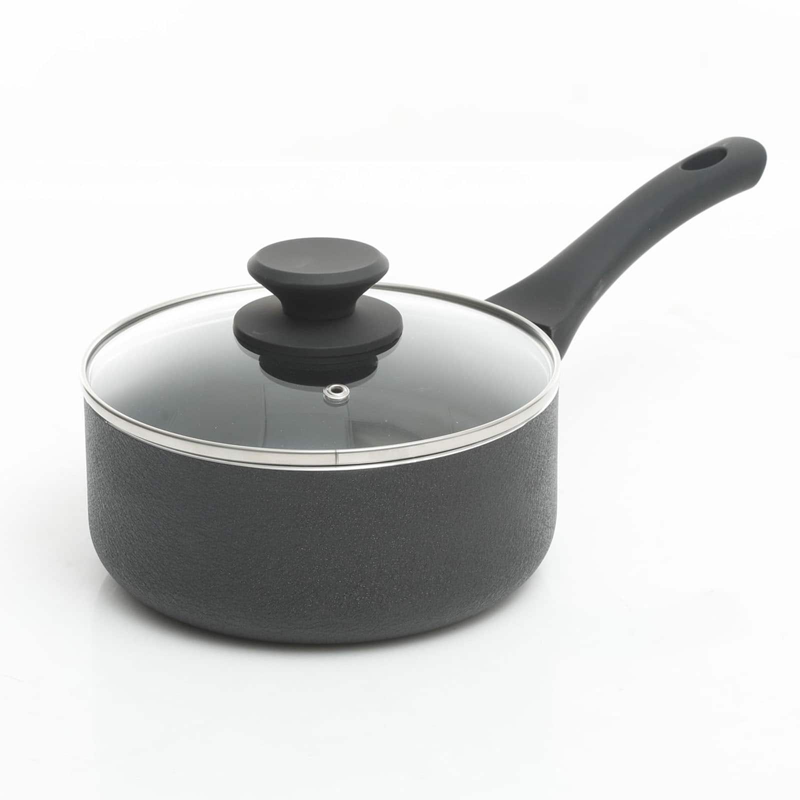 Oster Ashford 10-Piece Black Aluminum Nonstick Cookware Set