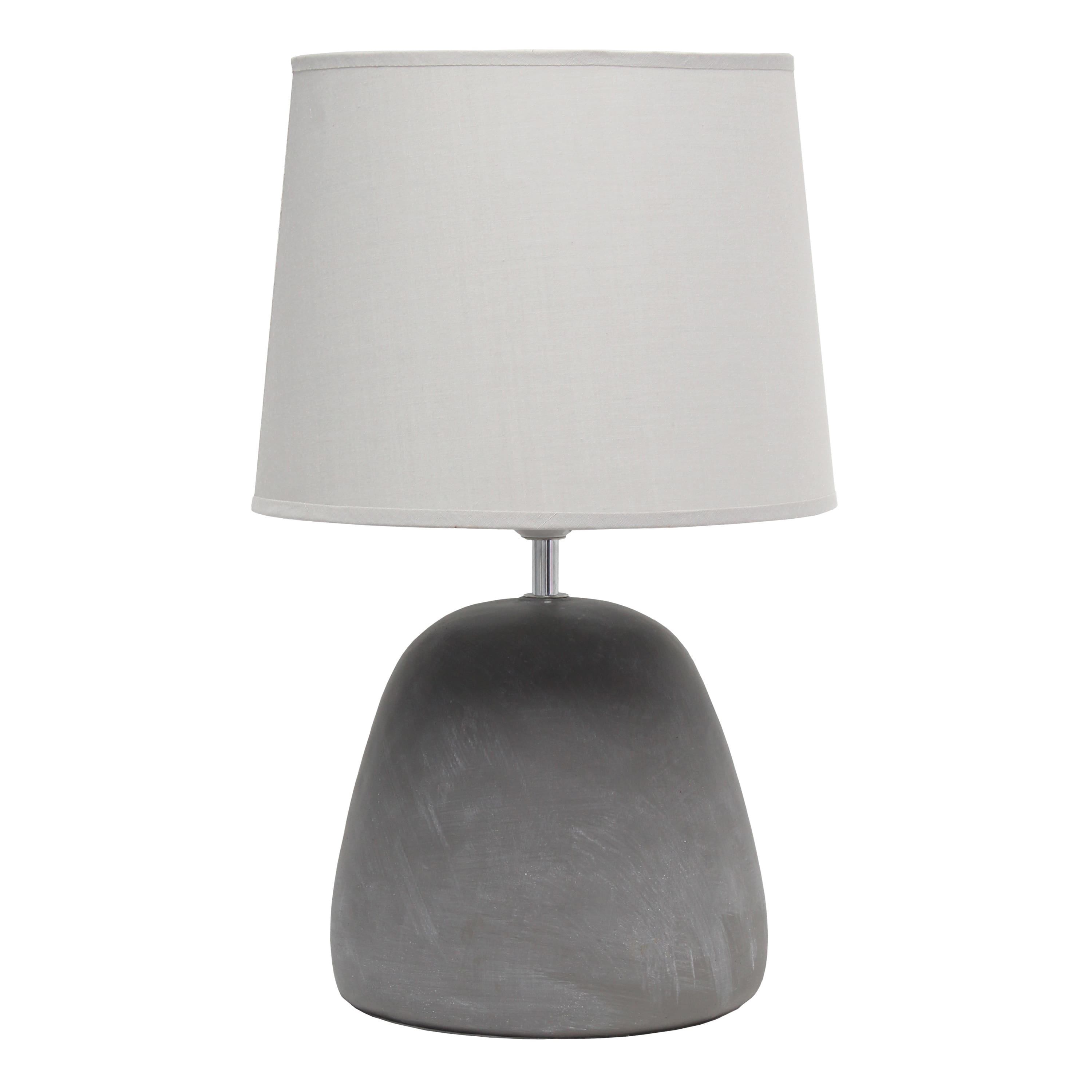 Simple Designs&#x2122; 17&#x22; Round Concrete Table Lamp