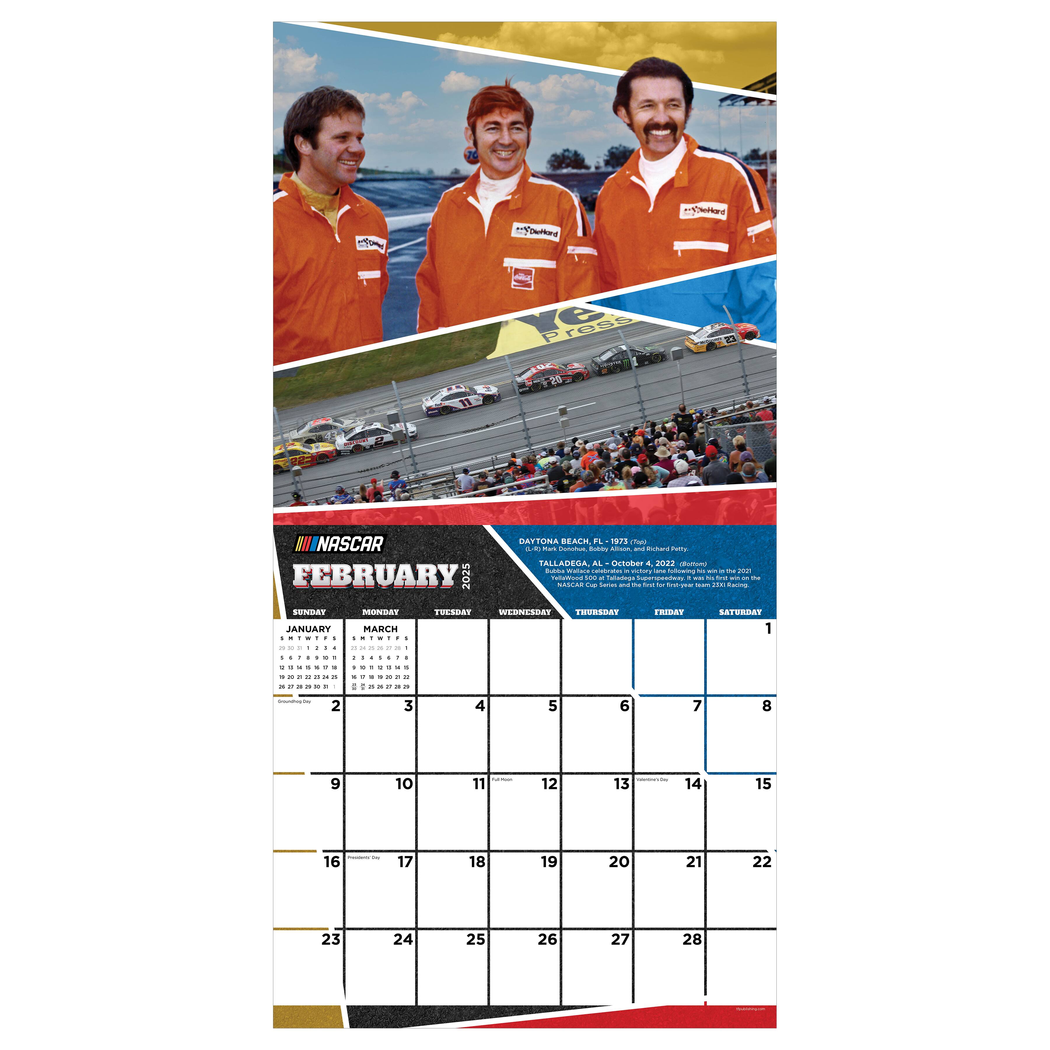 TF Publishing 2025 Nascar Heritage Wall Calendar