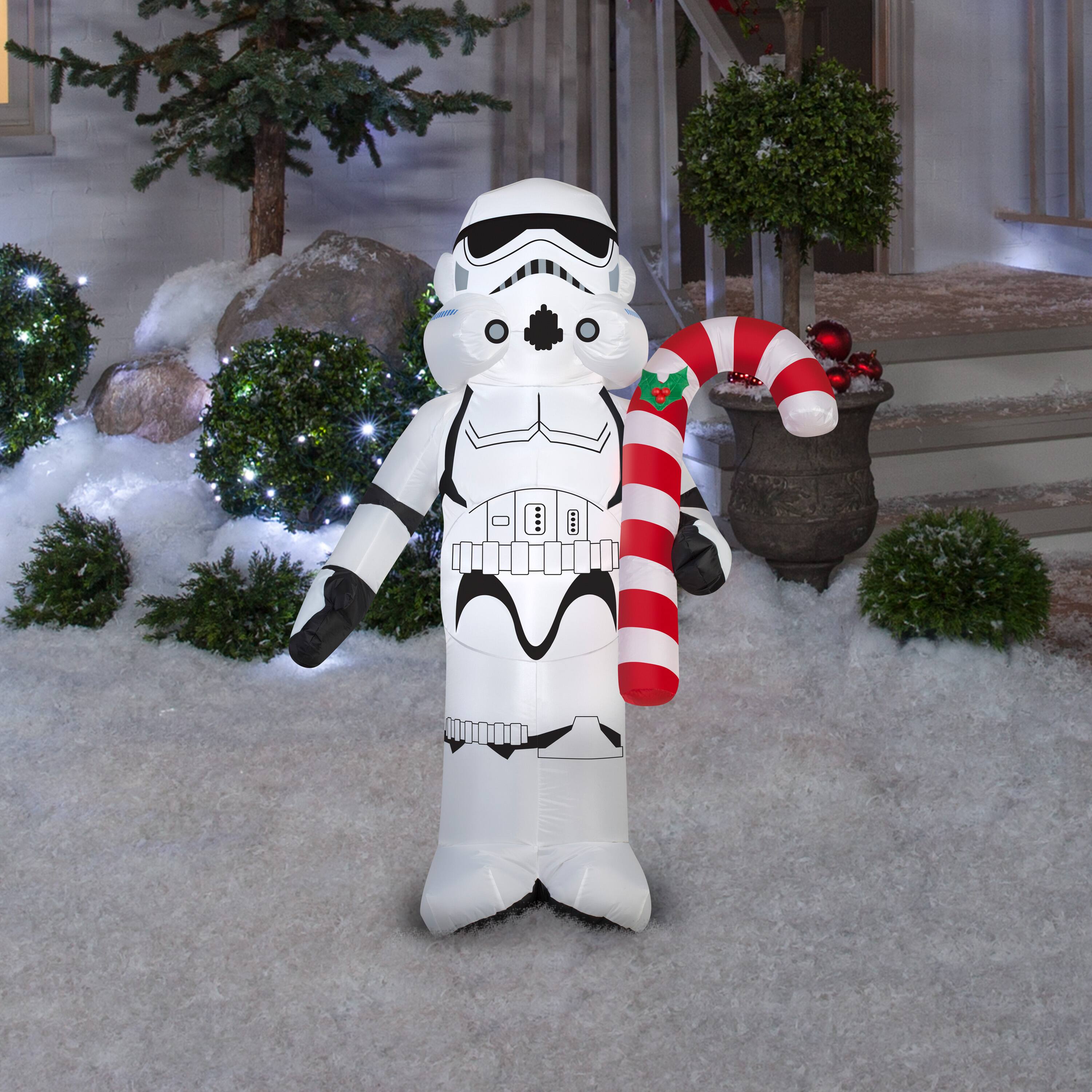 3.5ft. Airblown® Inflatable Stormtrooper with Candy Cane