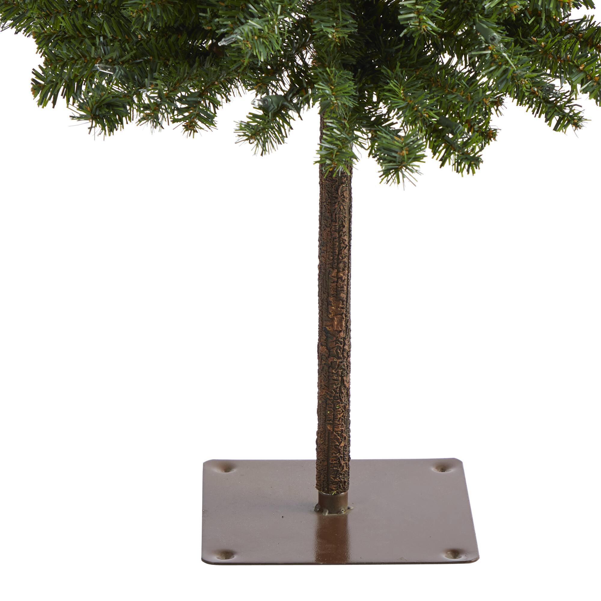 4ft. Pre-Lit Alpine Artificial Christmas Tree with Clear Lights
