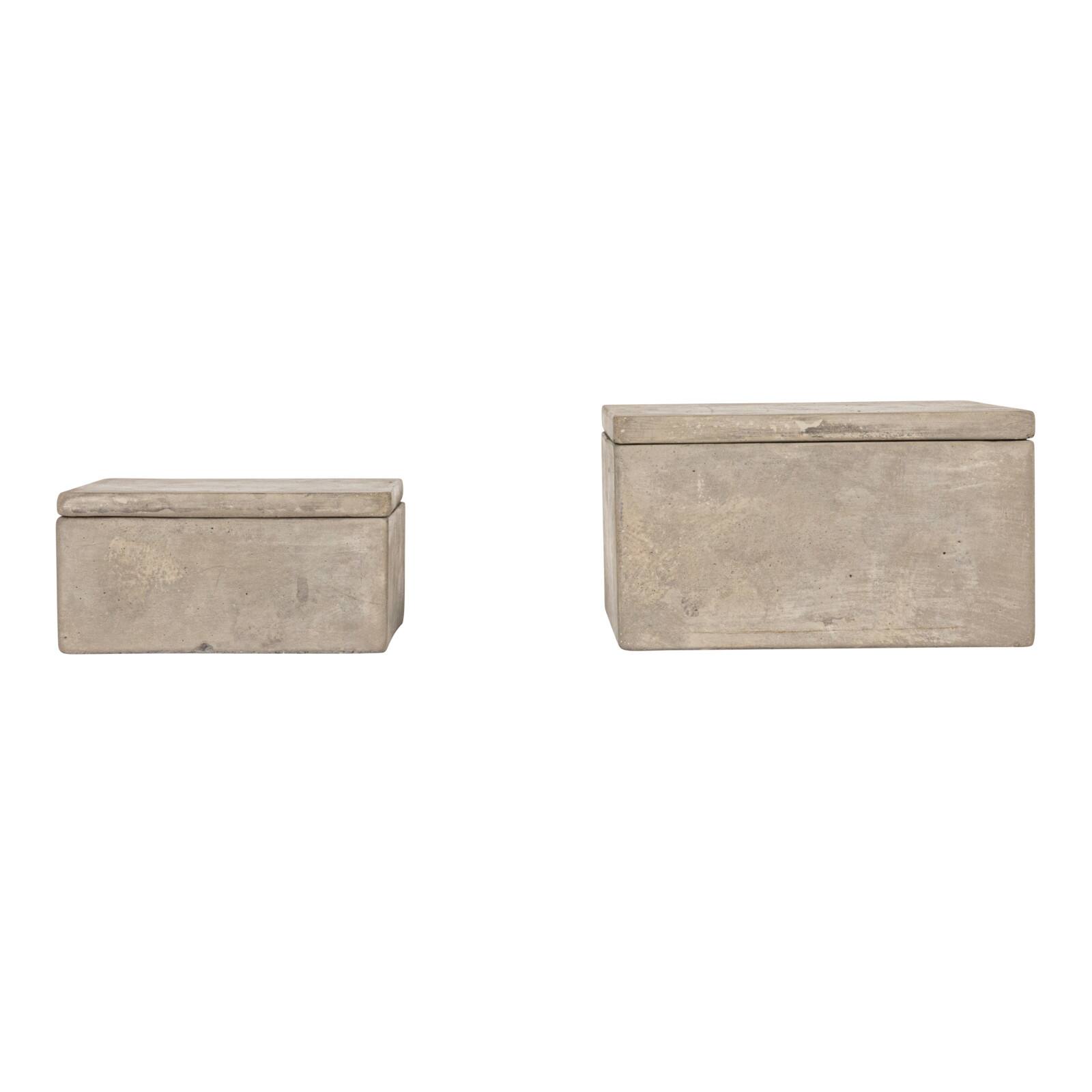 Hello Honey® Gray Contemporary Cement Boxes with Lids
