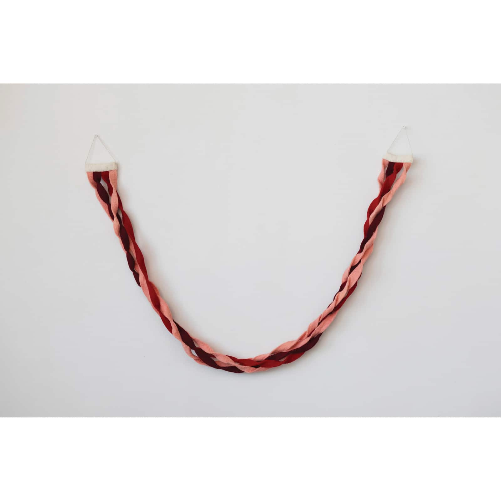 Hello Honey® 76" Pink & Red Wool Felt Ribbon Garland