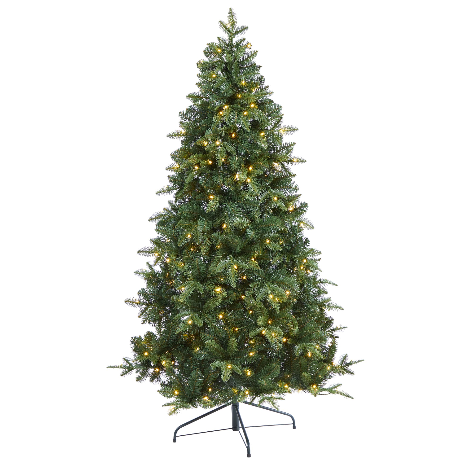 6ft. Pre-Lit Grand Teton Spruce Flat Back Artificial Christmas Tree with Clear LED Lights