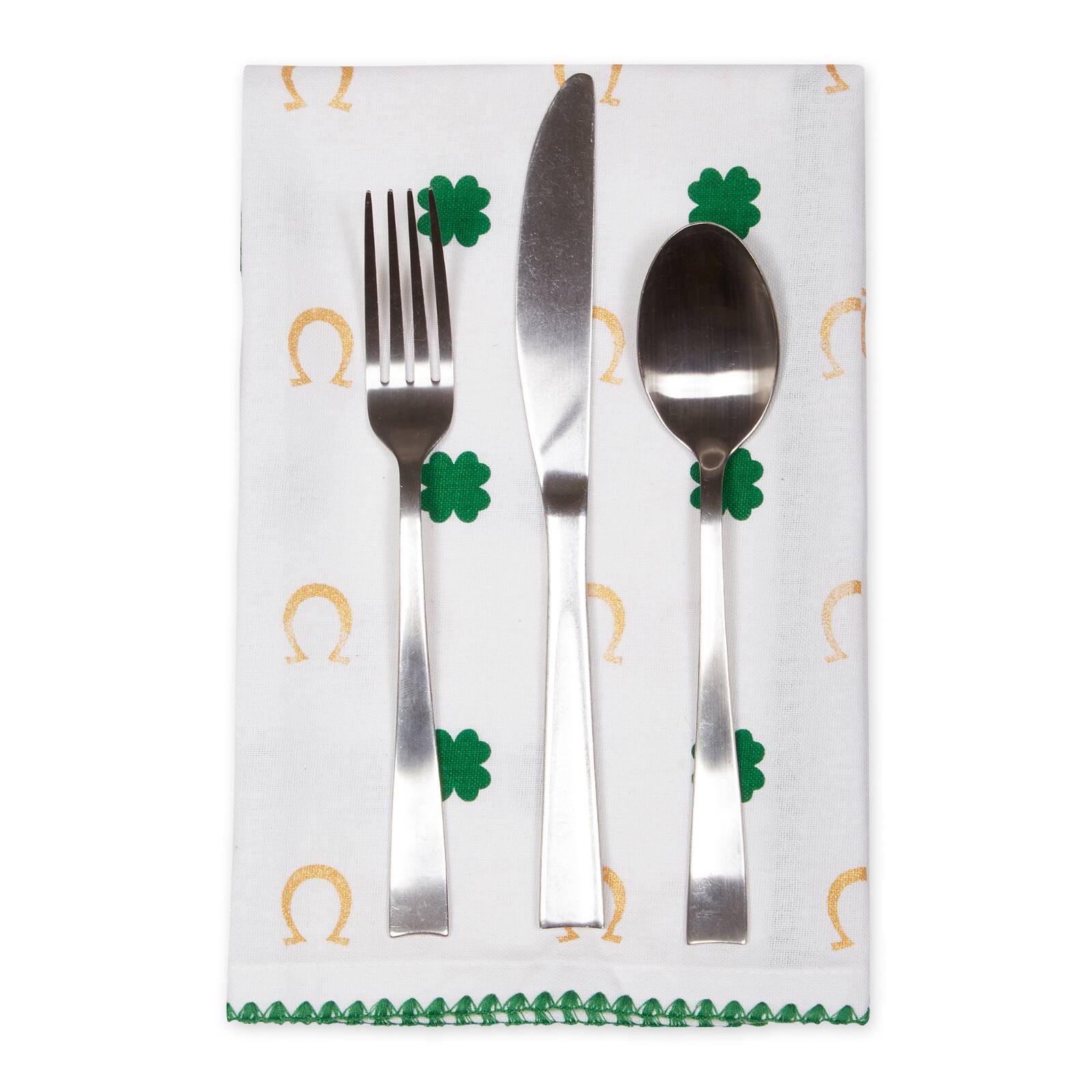 DII&#xAE; Clover Horseshoe Printed Napkins, 4ct.