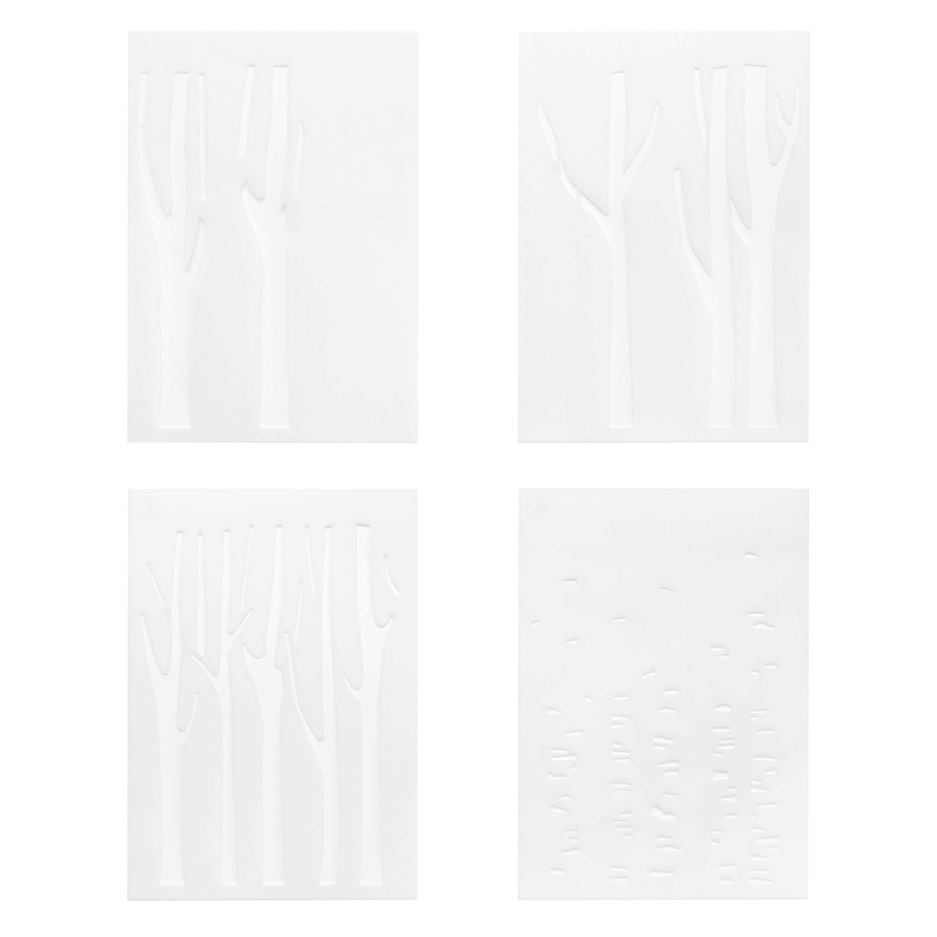 4" x 6" Birch Tree Print Layering Stencil Set by Recollections™