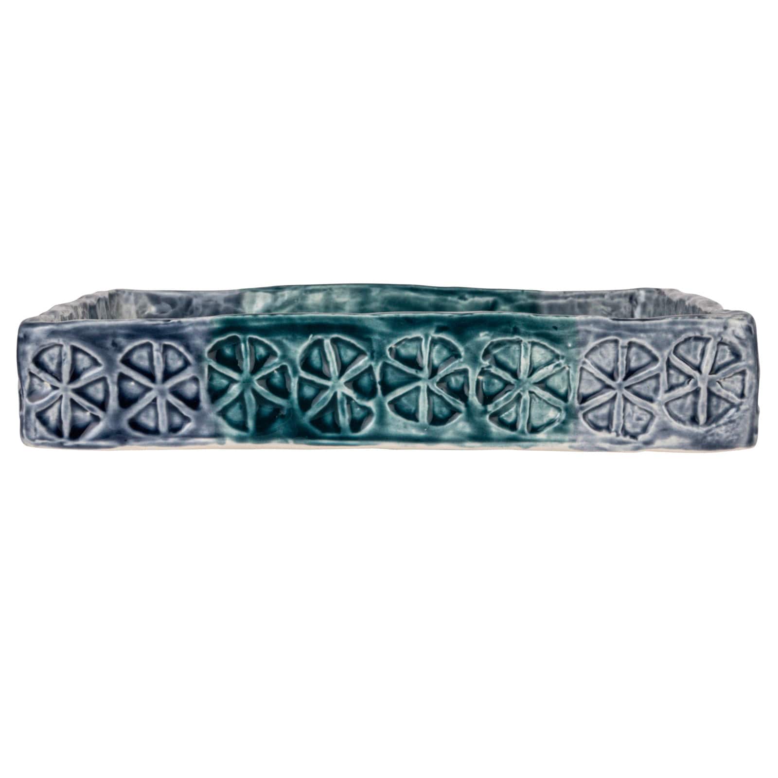 Hello Honey&#xAE; 7.5&#x22; Blue Coastal Stoneware Napkin Holder