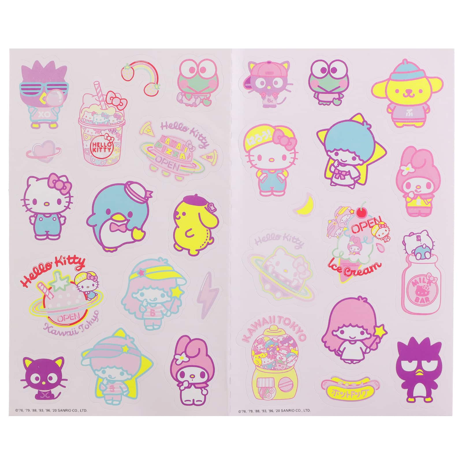  Hello Kitty Sanrio All Cheracters Stickers 4 Sizes Stickers :  Toys & Games