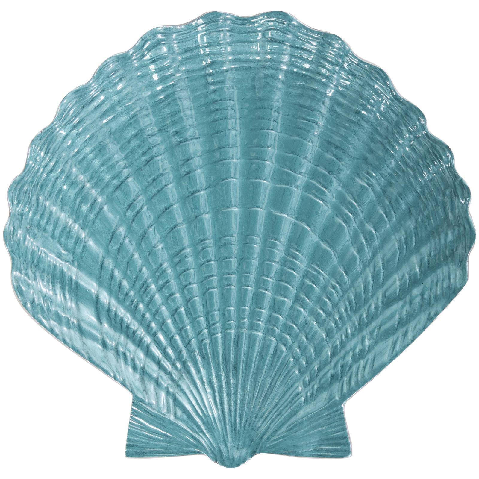 Teal & Silver Handmade Enameled Aluminum Shell Bowl Set