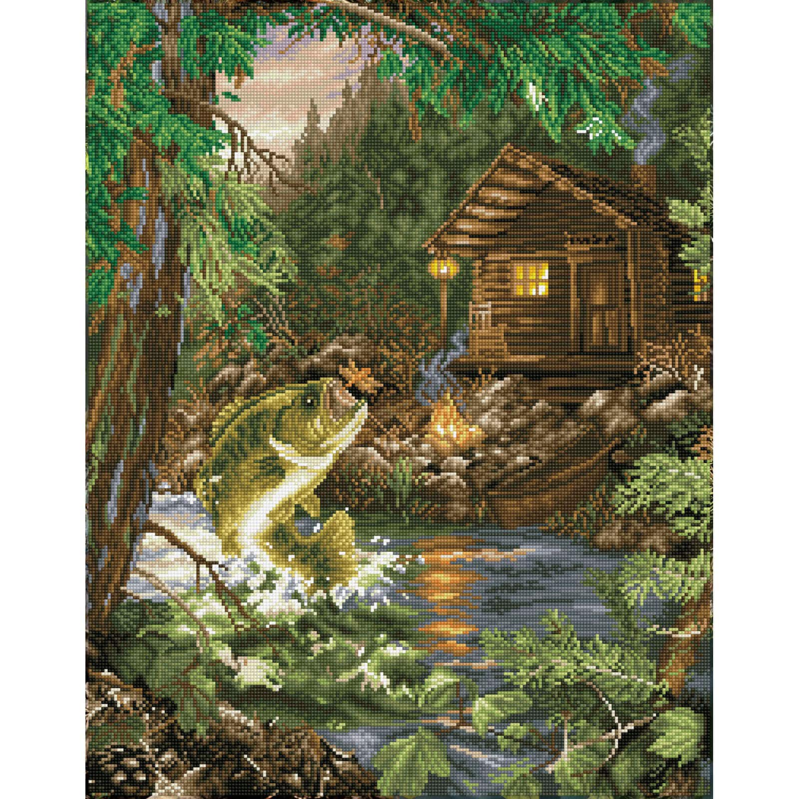 Diamond Dotz® Intermediate Gone Fishing Diamond Painting Kit