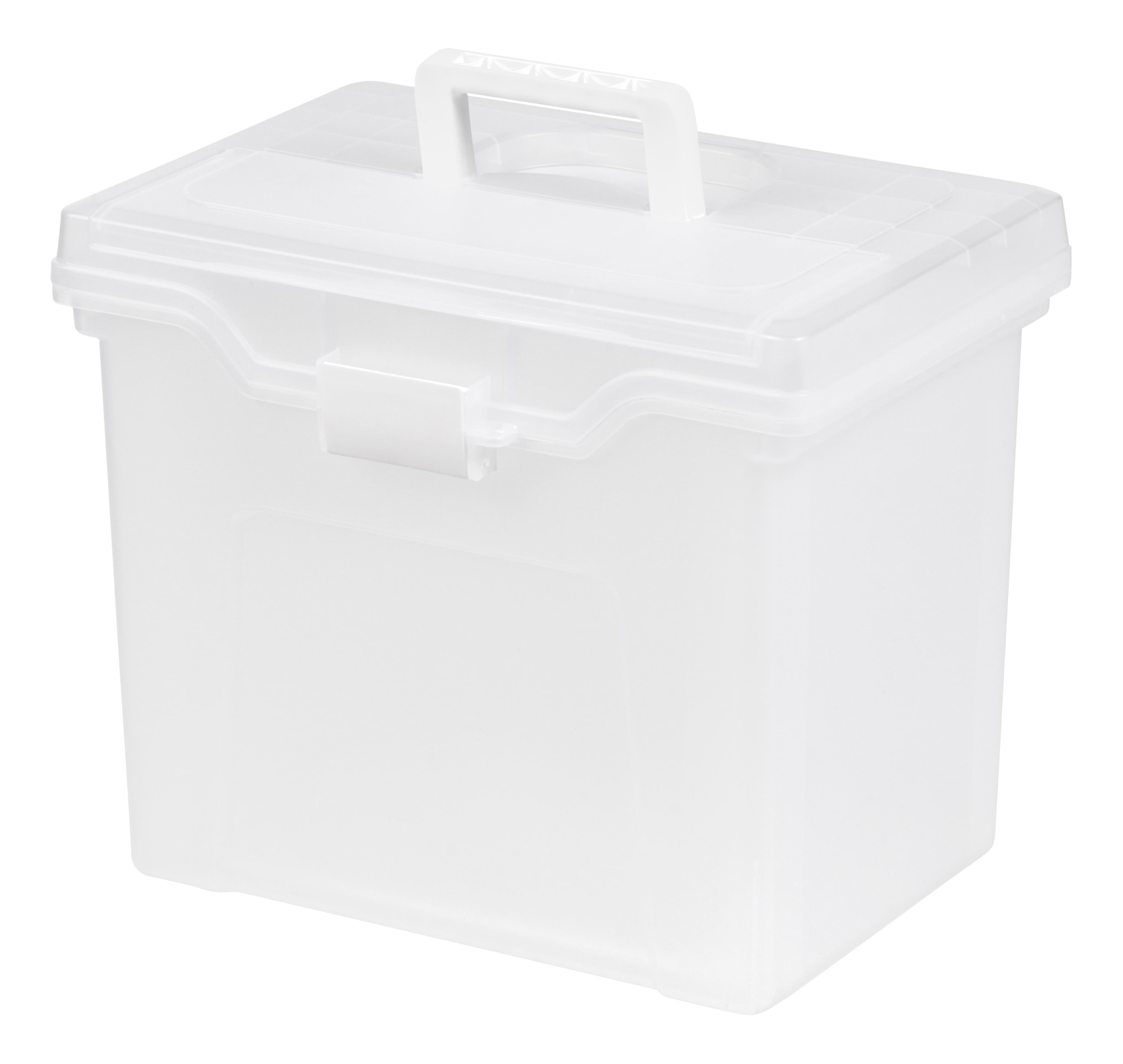 JAM Paper Clear Storage Box with 5 Assorted Files - Item 153953509