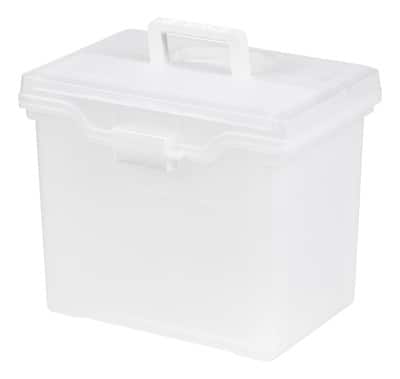 IRIS USA 45 Quart Plastic Storage Container Bin with Latching Lid, Pearl, 4  Pack 