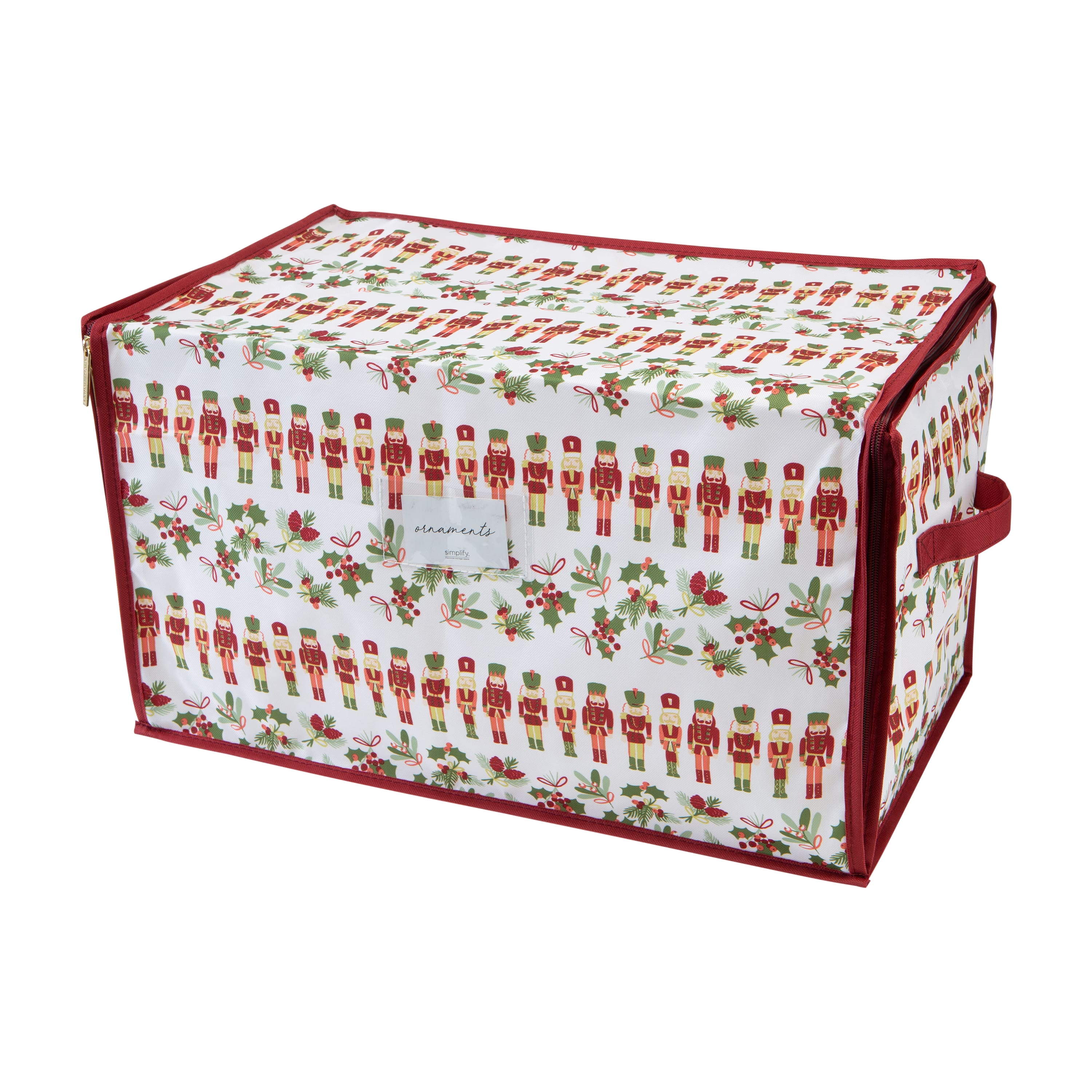 Laura Ashley Nutcracker Print 112ct. Stackable Christmas Ornament Storage Box