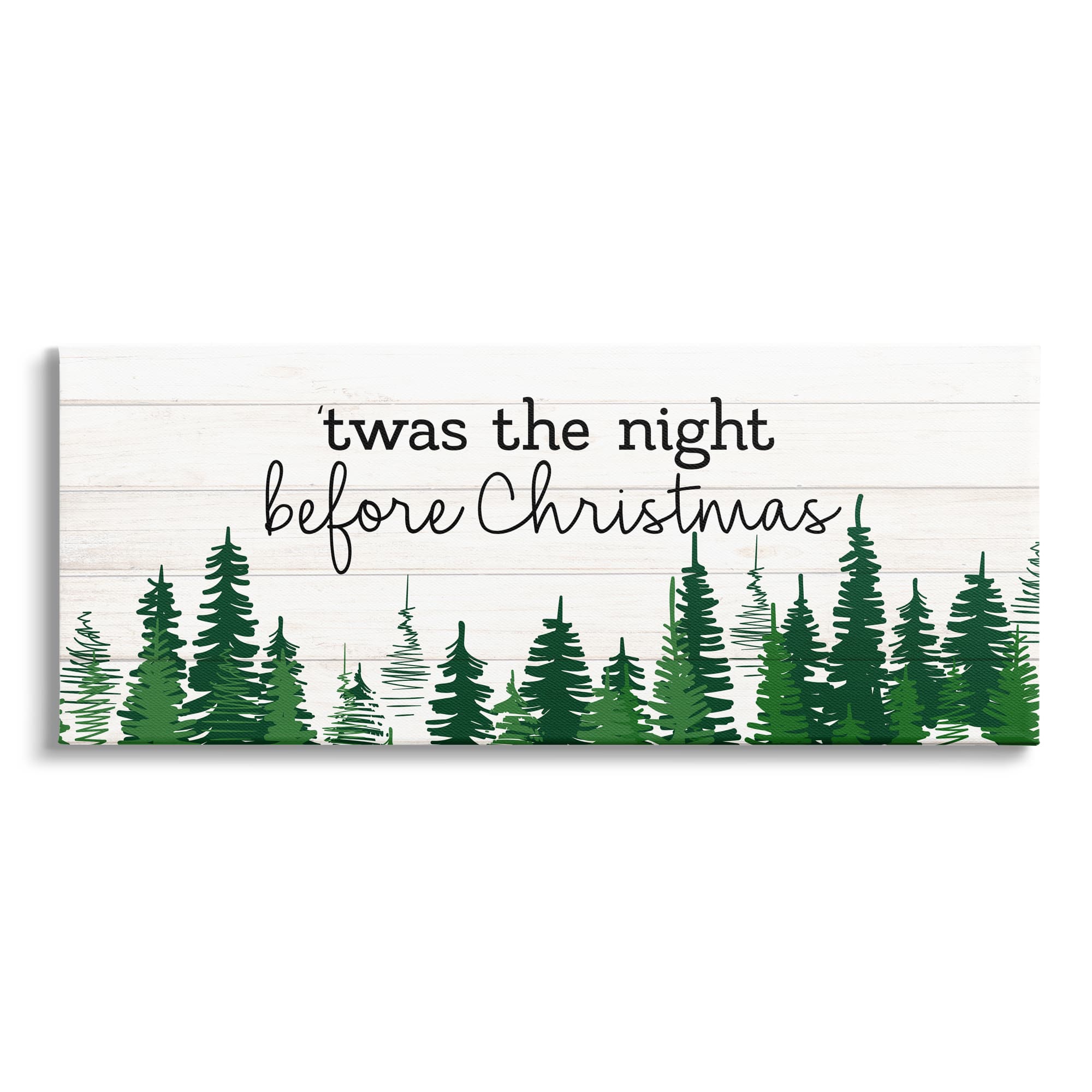 Stupell Industries Night Before Christmas Trees Canvas Wall Art