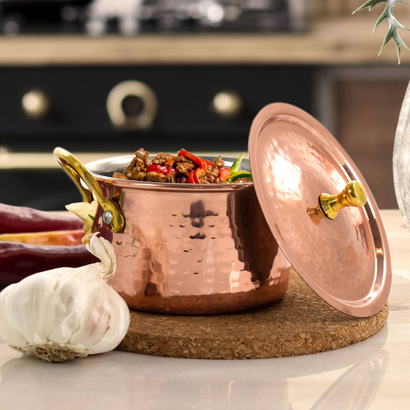 Gibson Home® Rembrandt 15oz. Copper Stainless Steel Mini Casserole with Lid