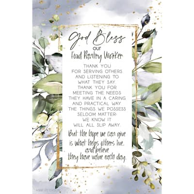 God Bless Food Pantry Worker Inspirational Wood Plaque | Michaels