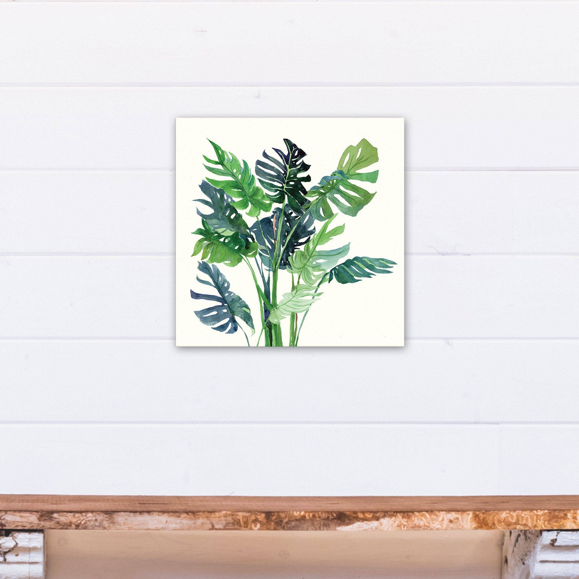 Monstera Leaves 16&#x22; x 16&#x22; Canvas Wall Art