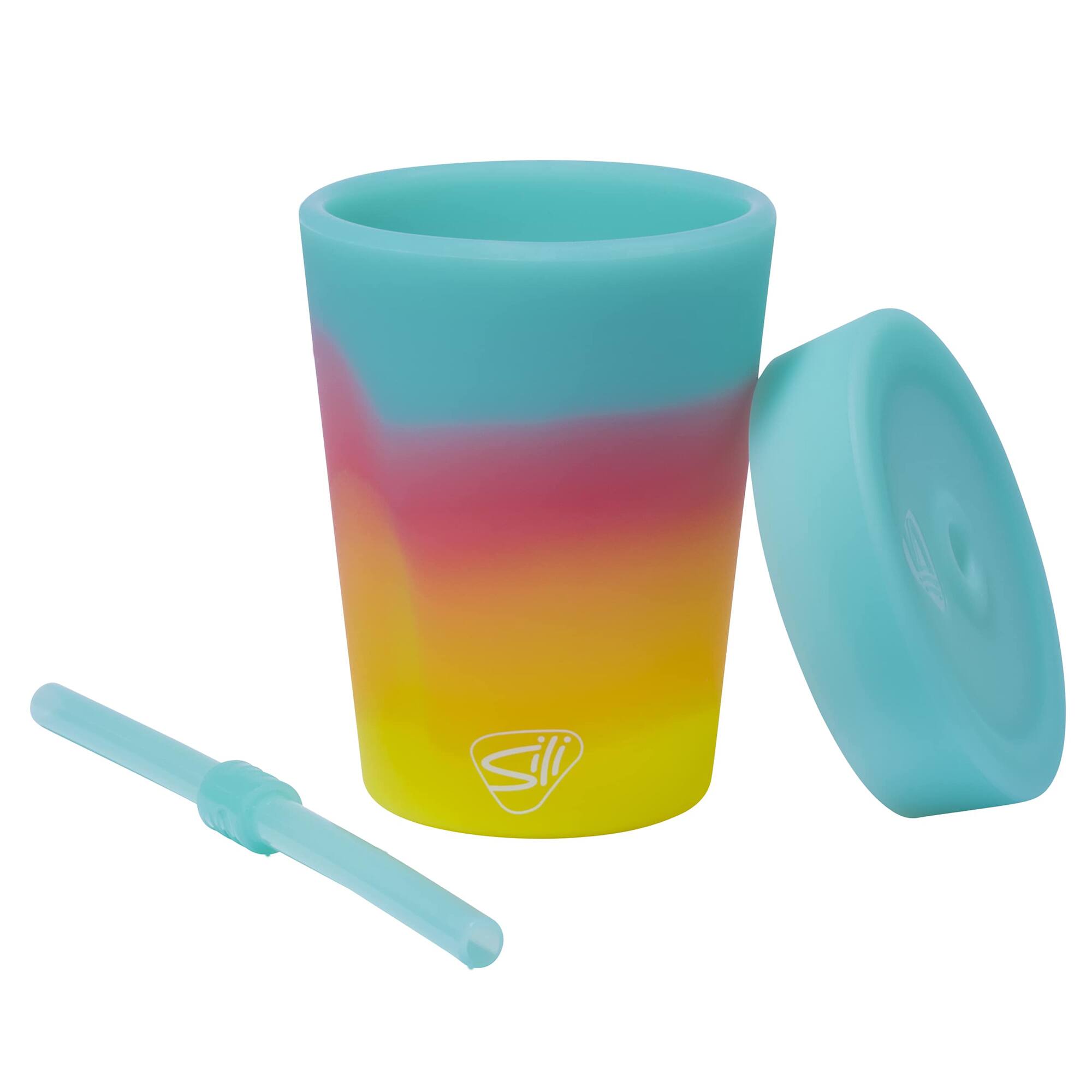 Silipint® 8oz. Sugar Rush & Aurora Kids Silicone Straw Tumbler 4 Pack