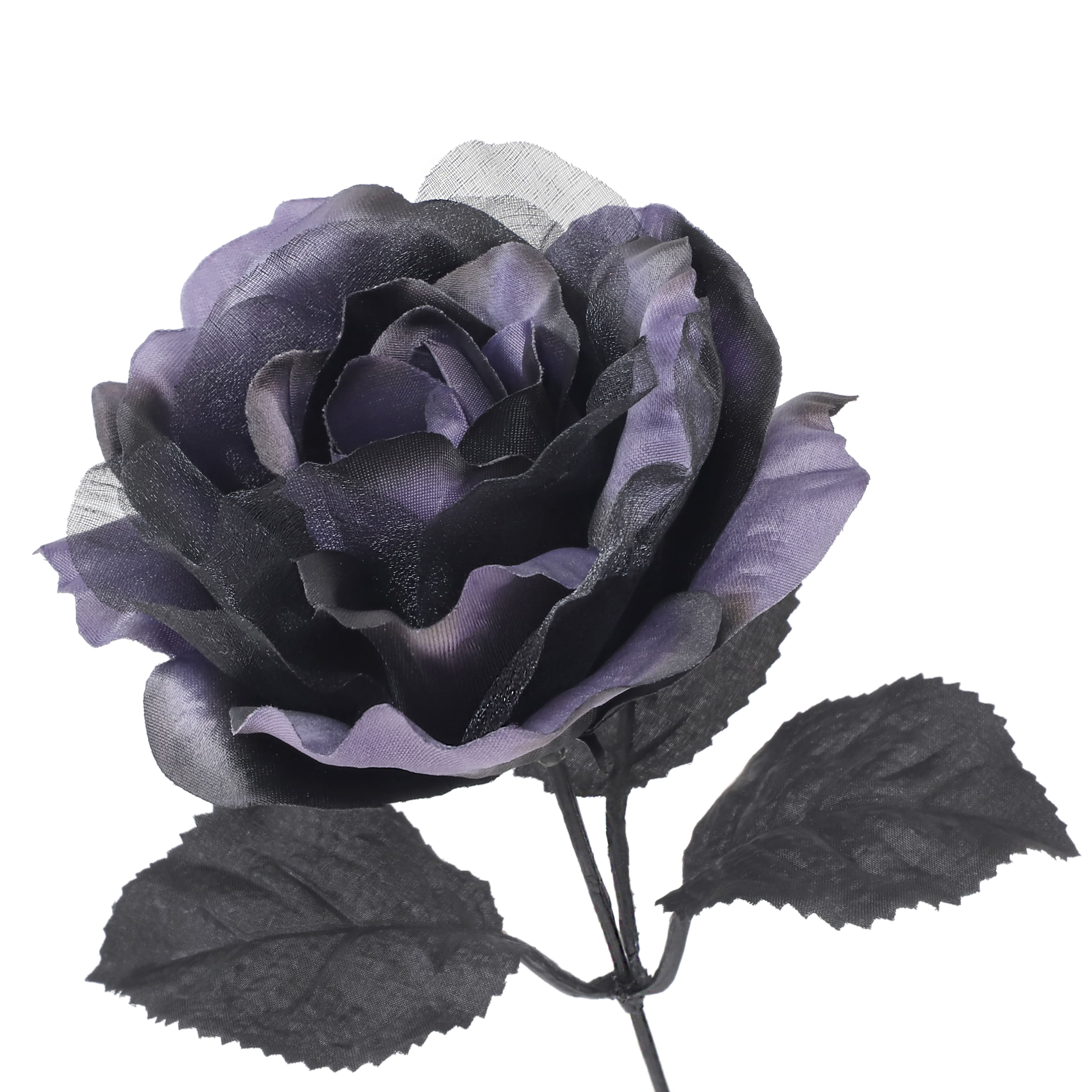17.5&#x22; Purple &#x26; Black Rose Bush by Ashland&#xAE;