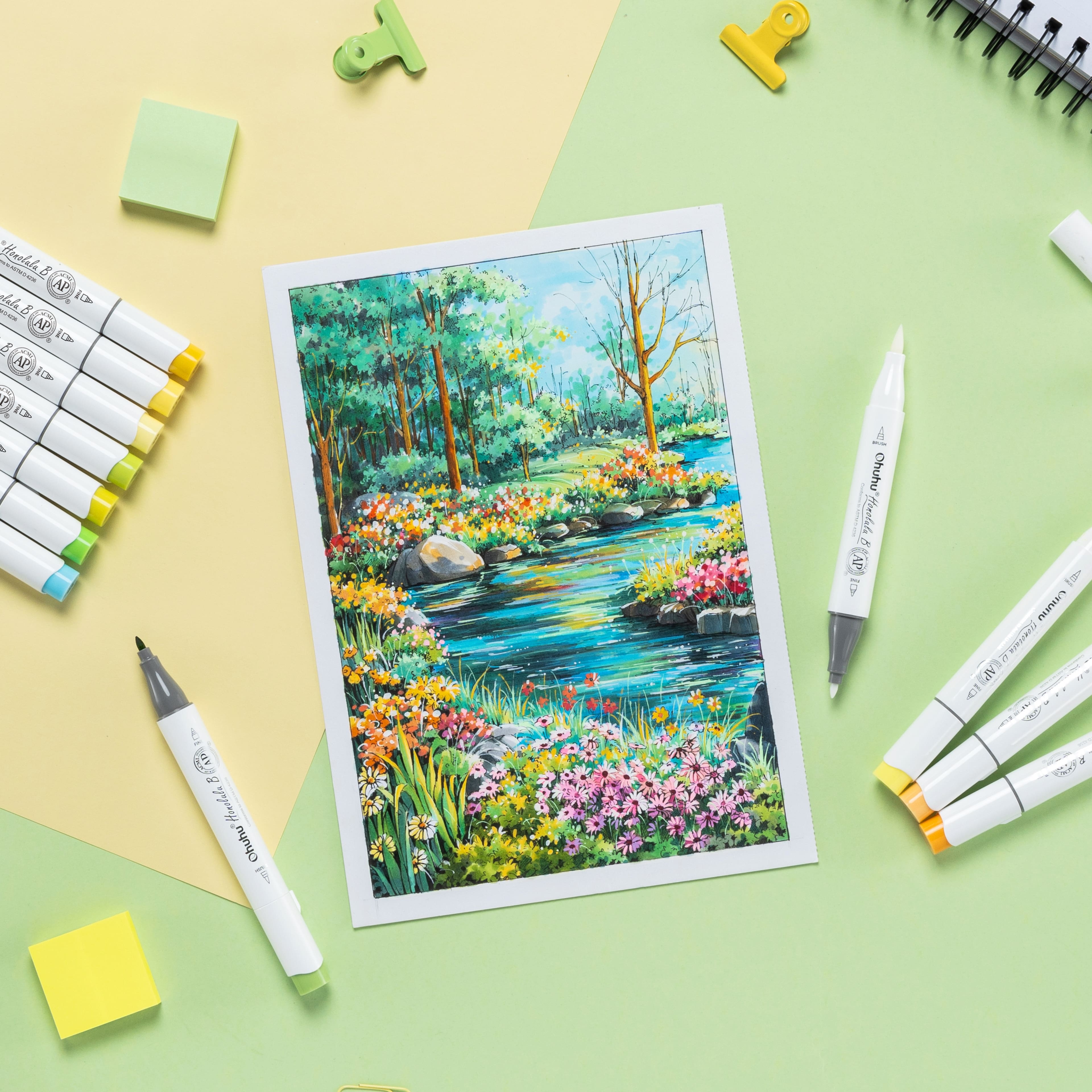 Ohuhu® Honolulu Series B 200 Color Basic Alcohol Markers