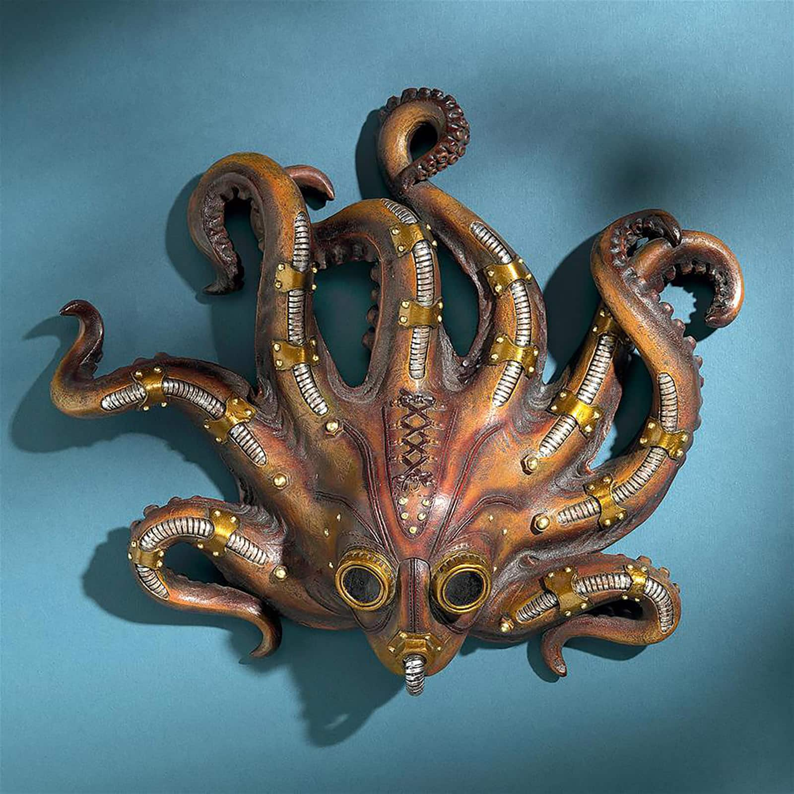 Design Toscano 11&#x22; Steampunk Octopod Wall Sculpture