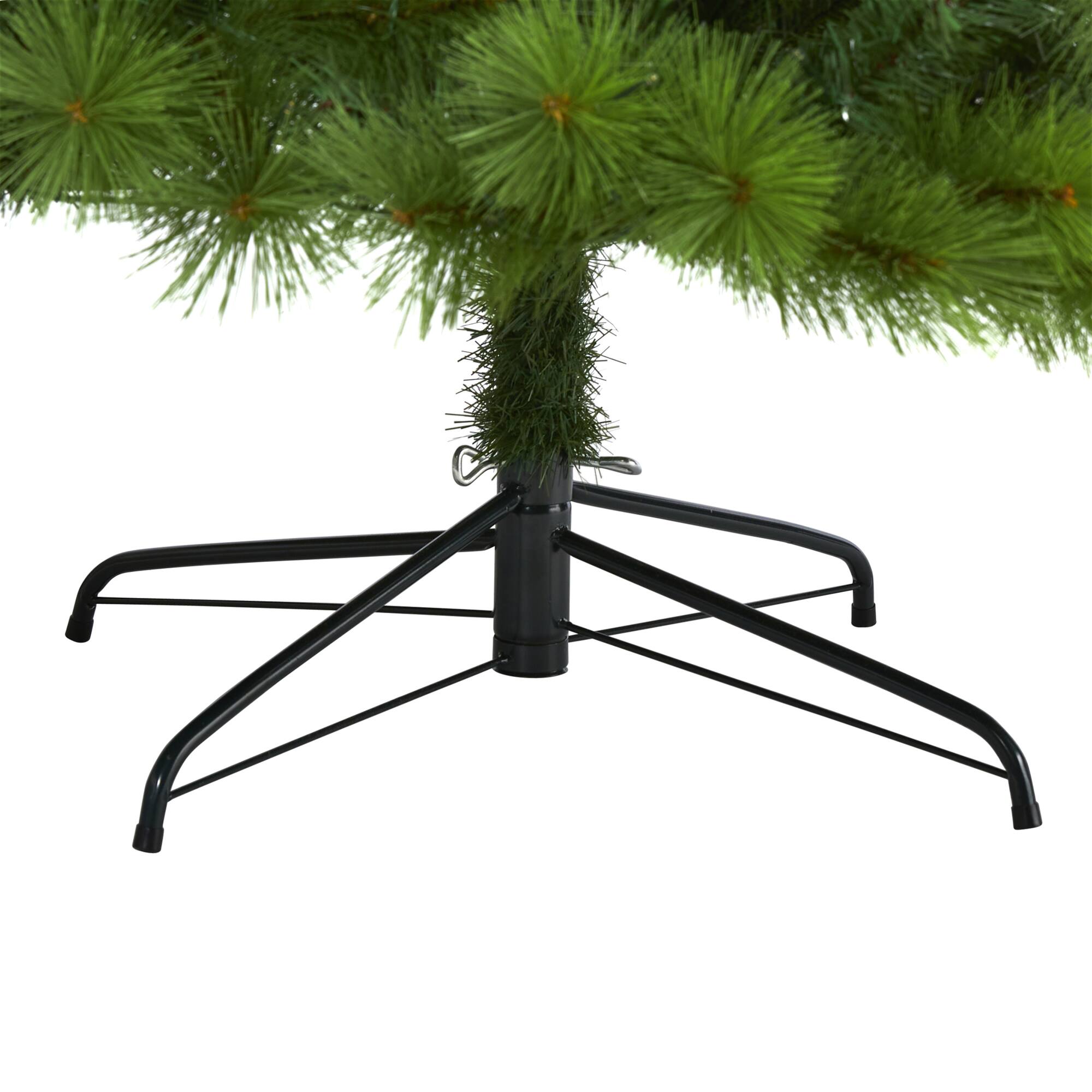 8ft. Pre-lit Green Scotch Pine Artificial Christmas Tree with Clear LED Lights