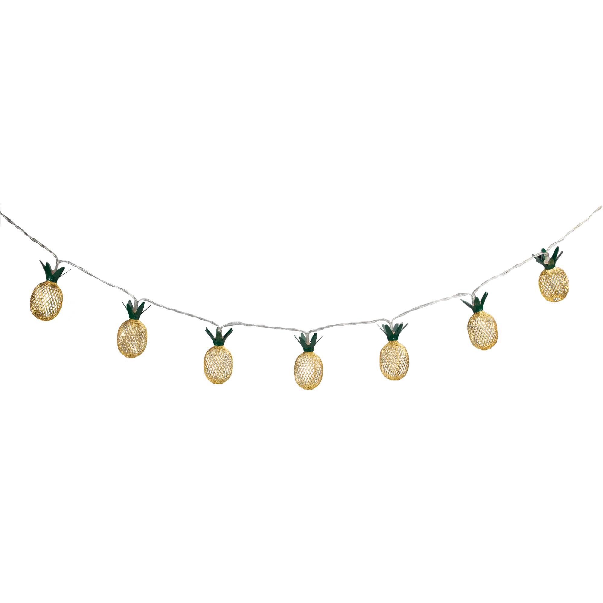 10ct. LED Gold Pineapple String Lights