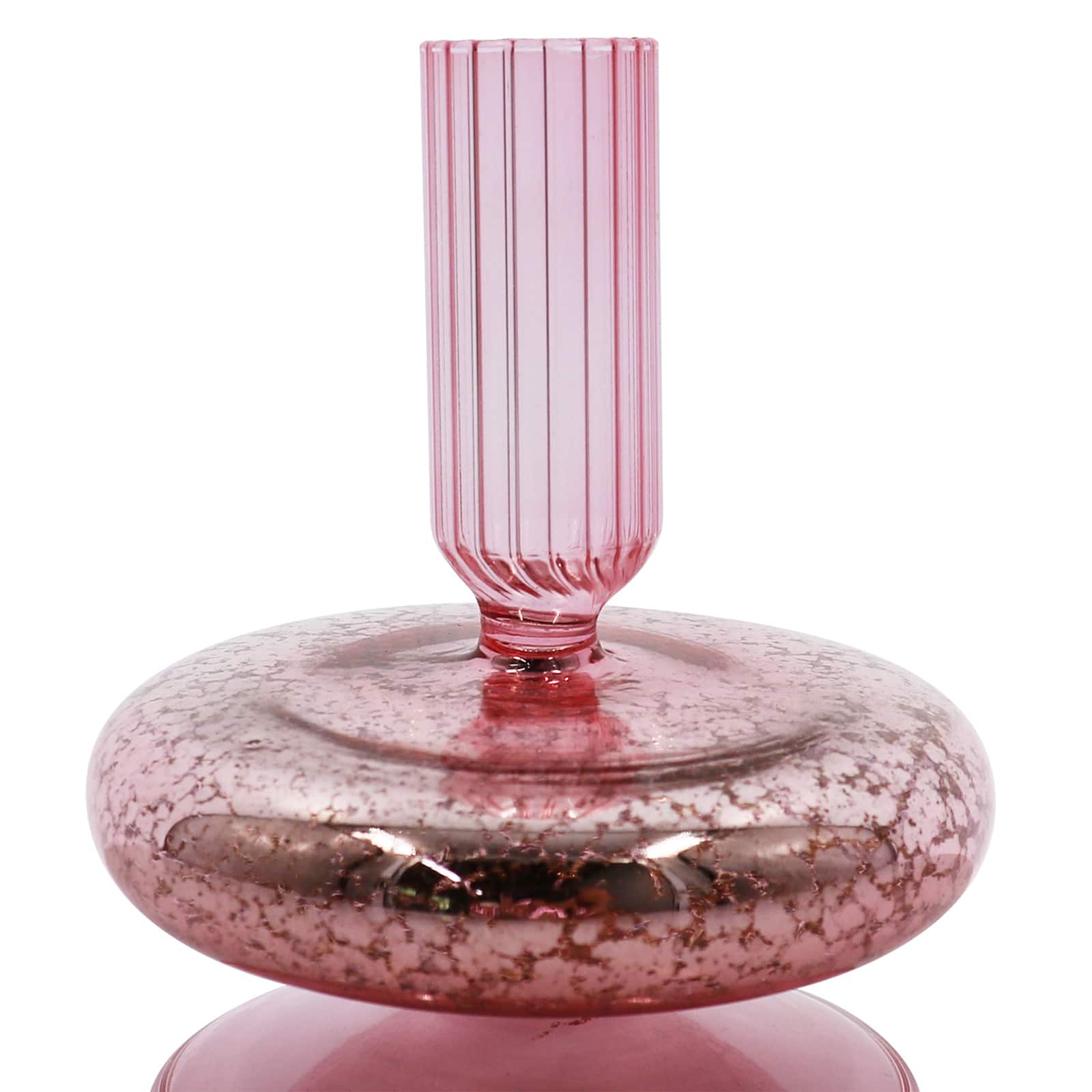 4.5&#x22; Pink Glass Taper Candle Holder by Ashland&#xAE;