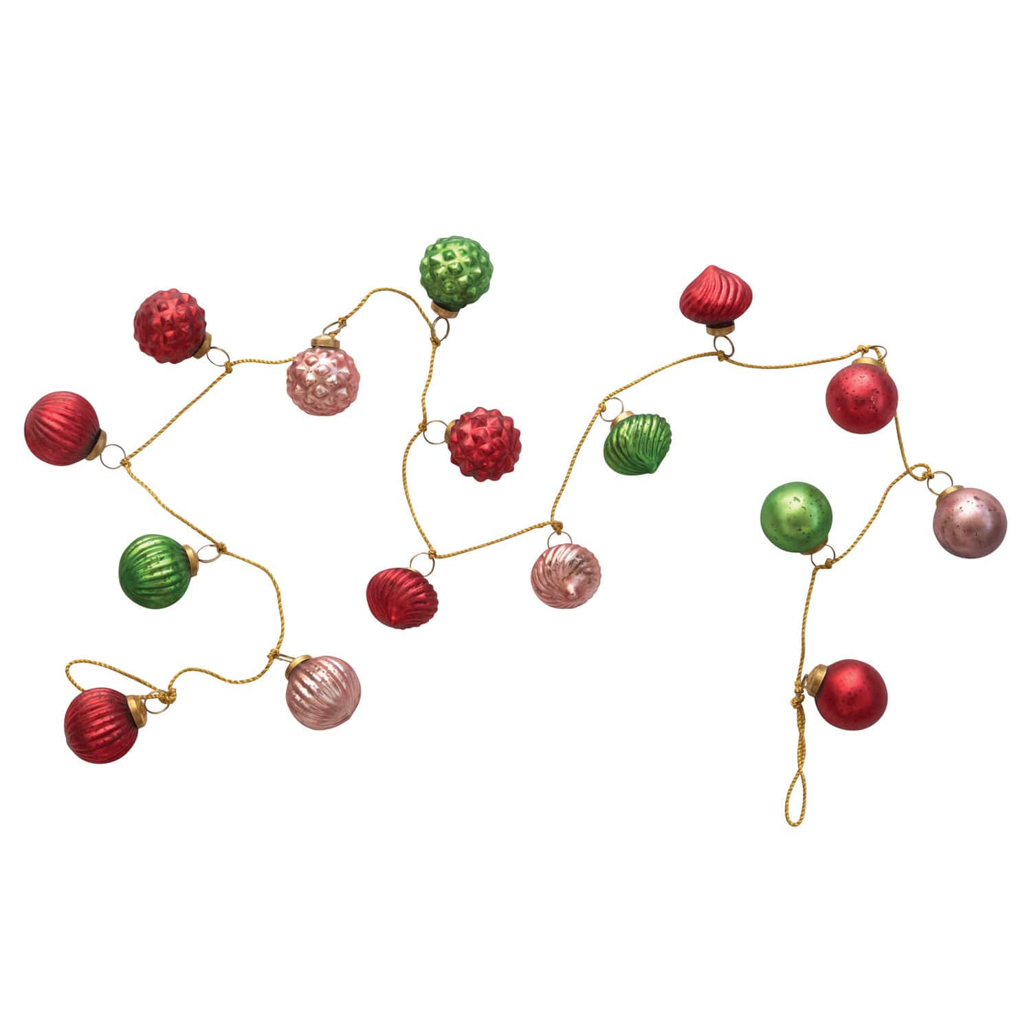 Hello Honey&#xAE; 6ft. Mercury Glass Ball Ornament Garland