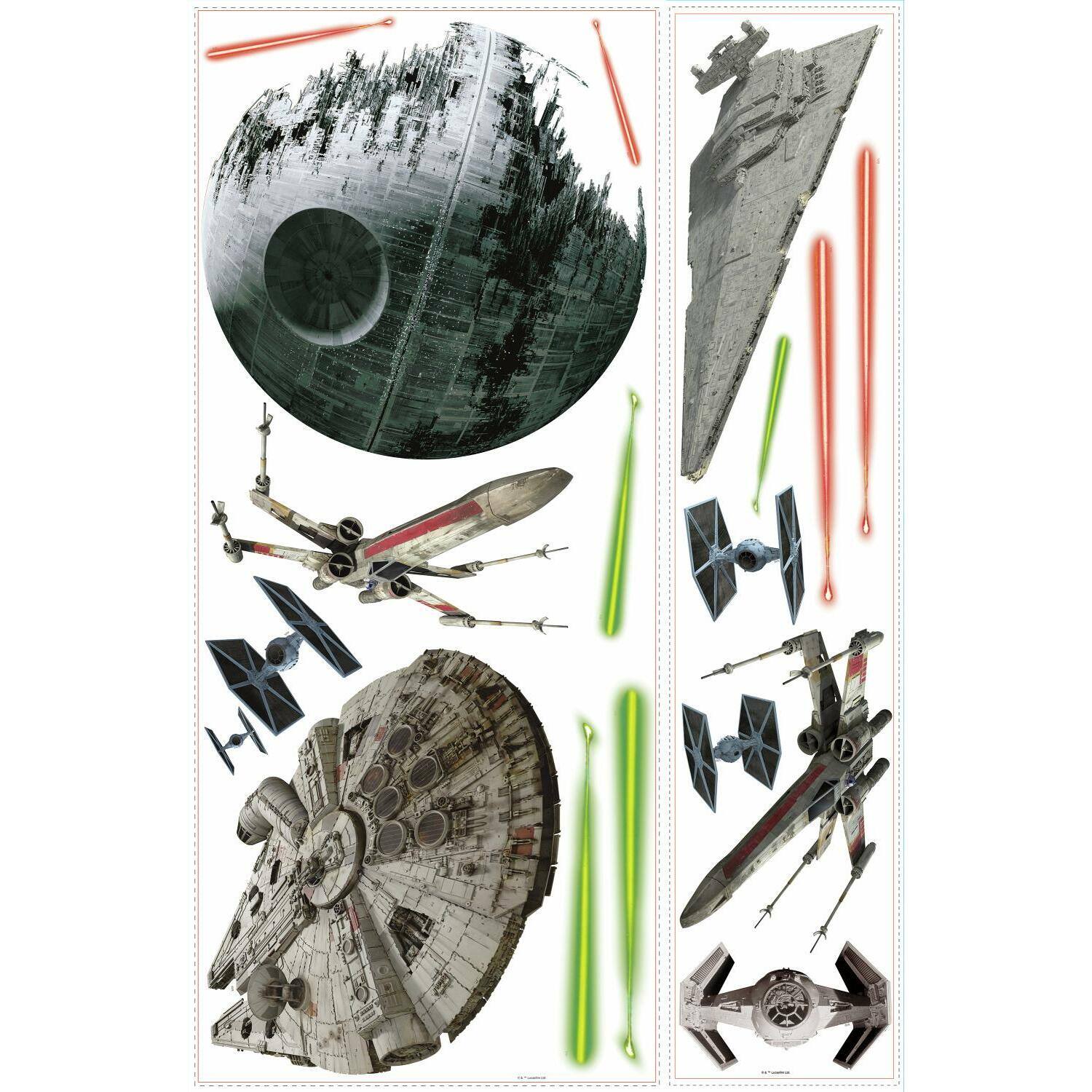RoomMates Star Wars Classic Space Ships Peel & Stick Giant Decals