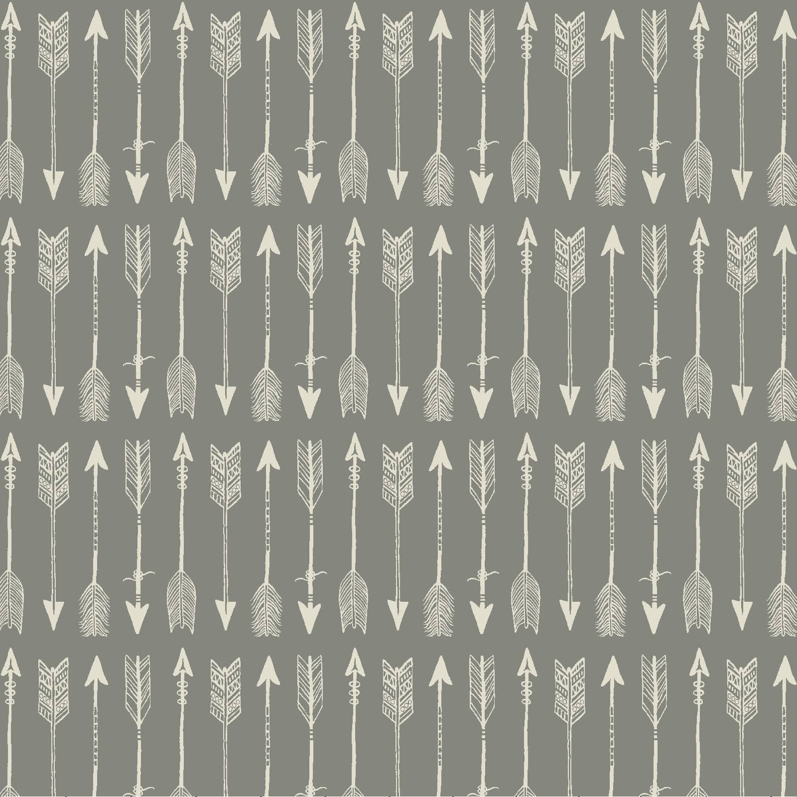 PKL Studio Arrows on Gray Cotton Home D&#xE9;cor Fabric