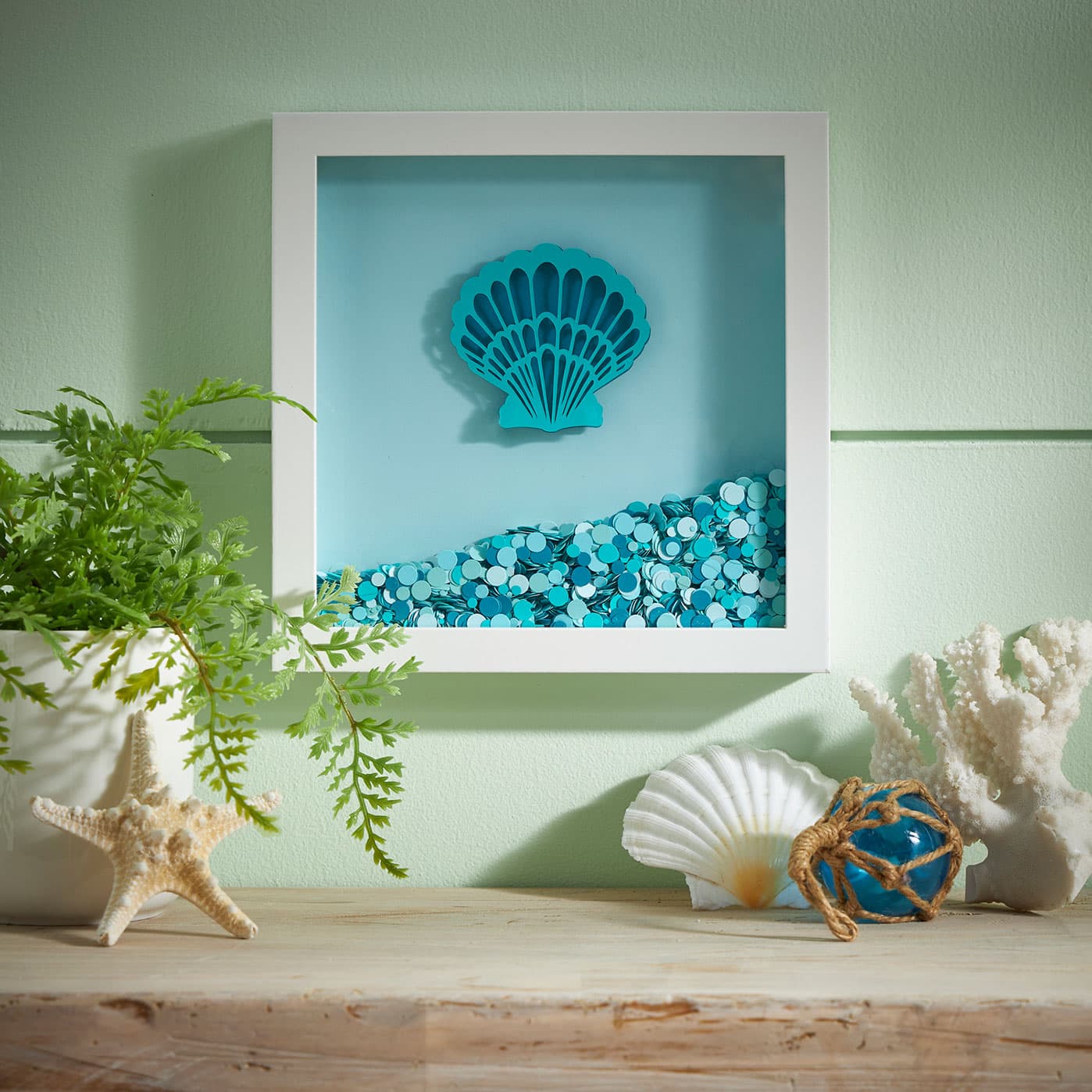 Seashell Confetti Shadow Box