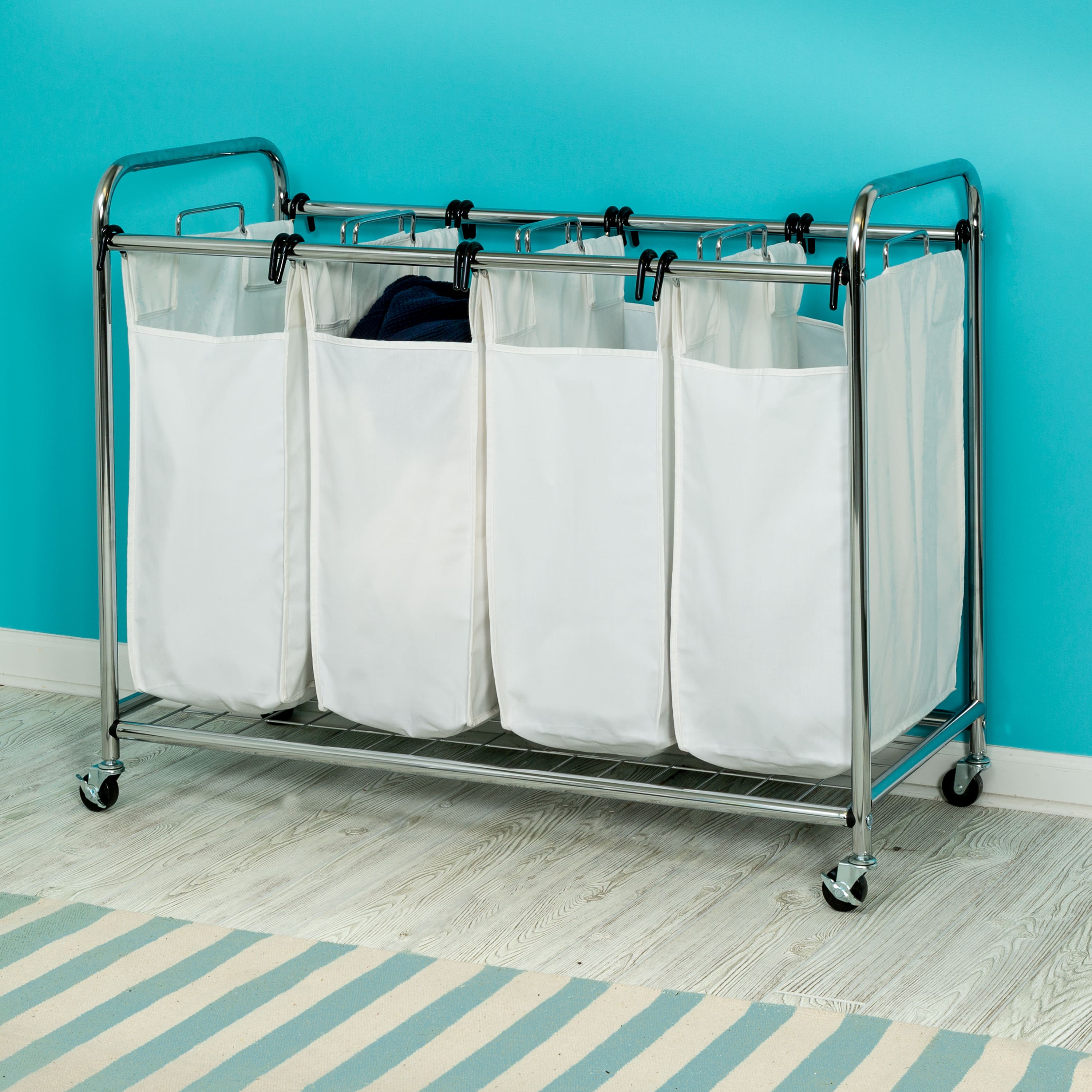 Honey Can Do Chrome Quad Laundry Sorter