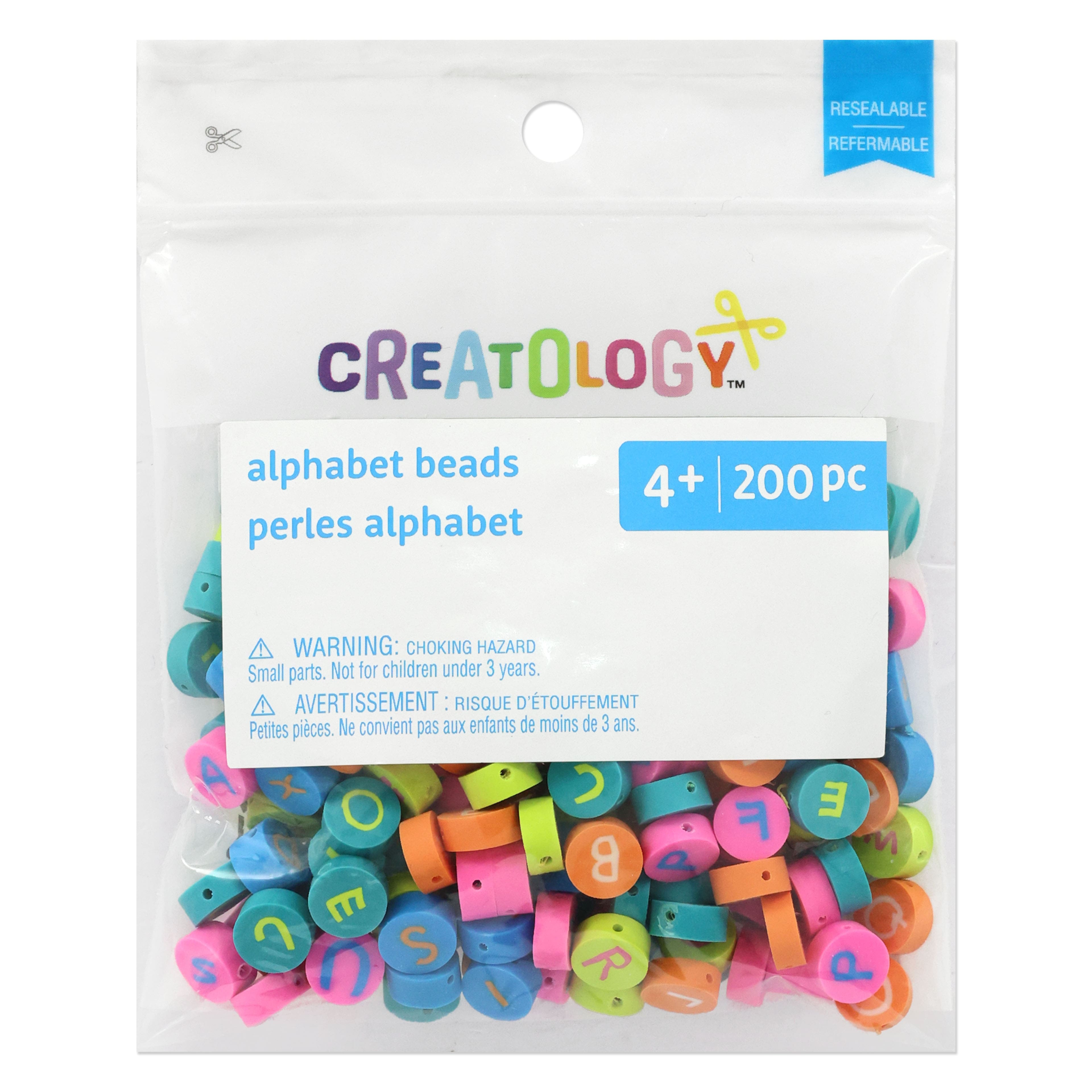 Mixed Neon Clay Alphabet Beads by Creatology™