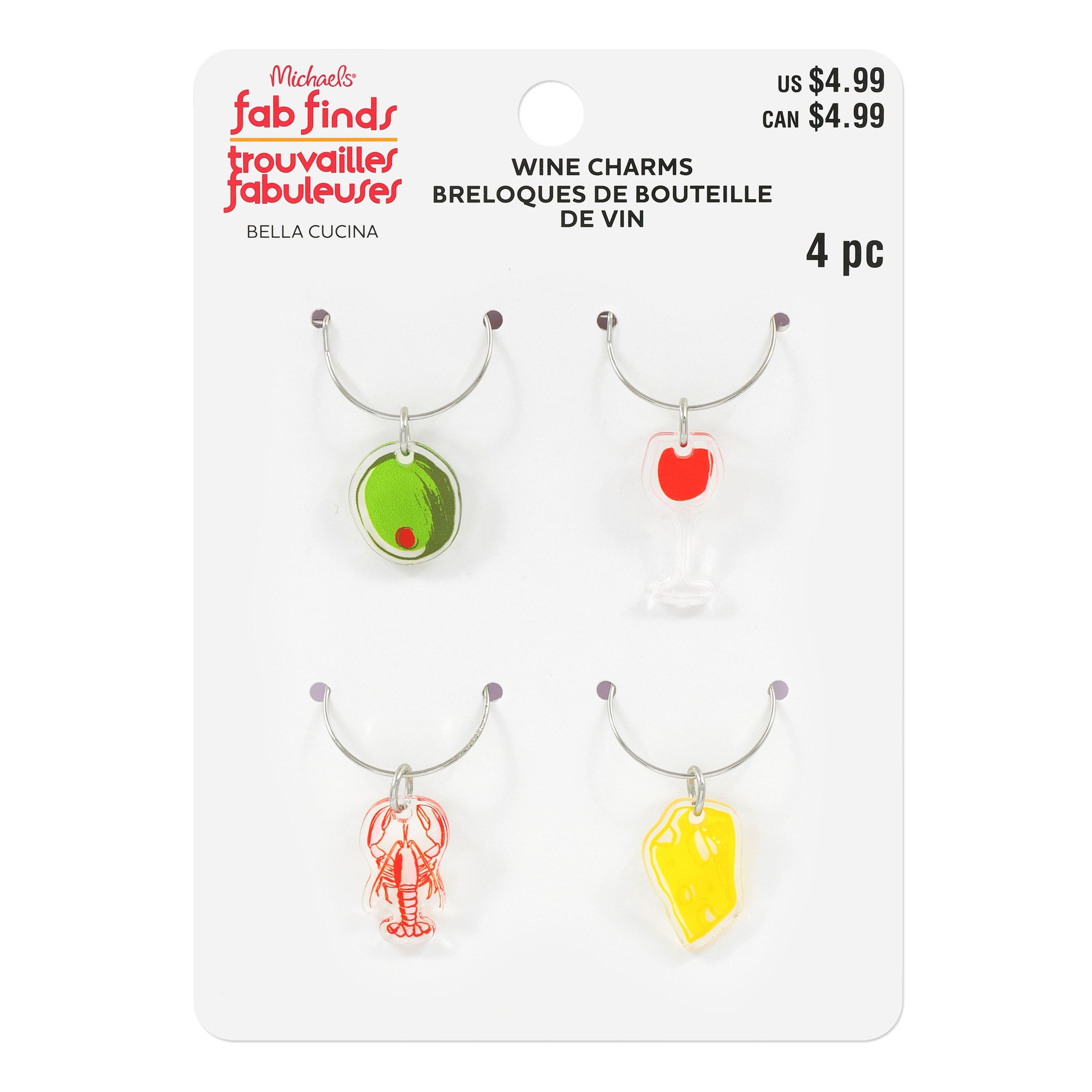 Assorted Wine Charms, 4pc. by Fab Finds