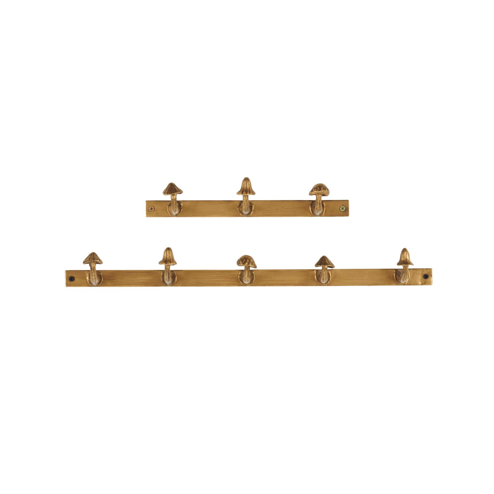 Gold Metal Mushroom 8 Hanger Wall Hook Set, 2ct. 