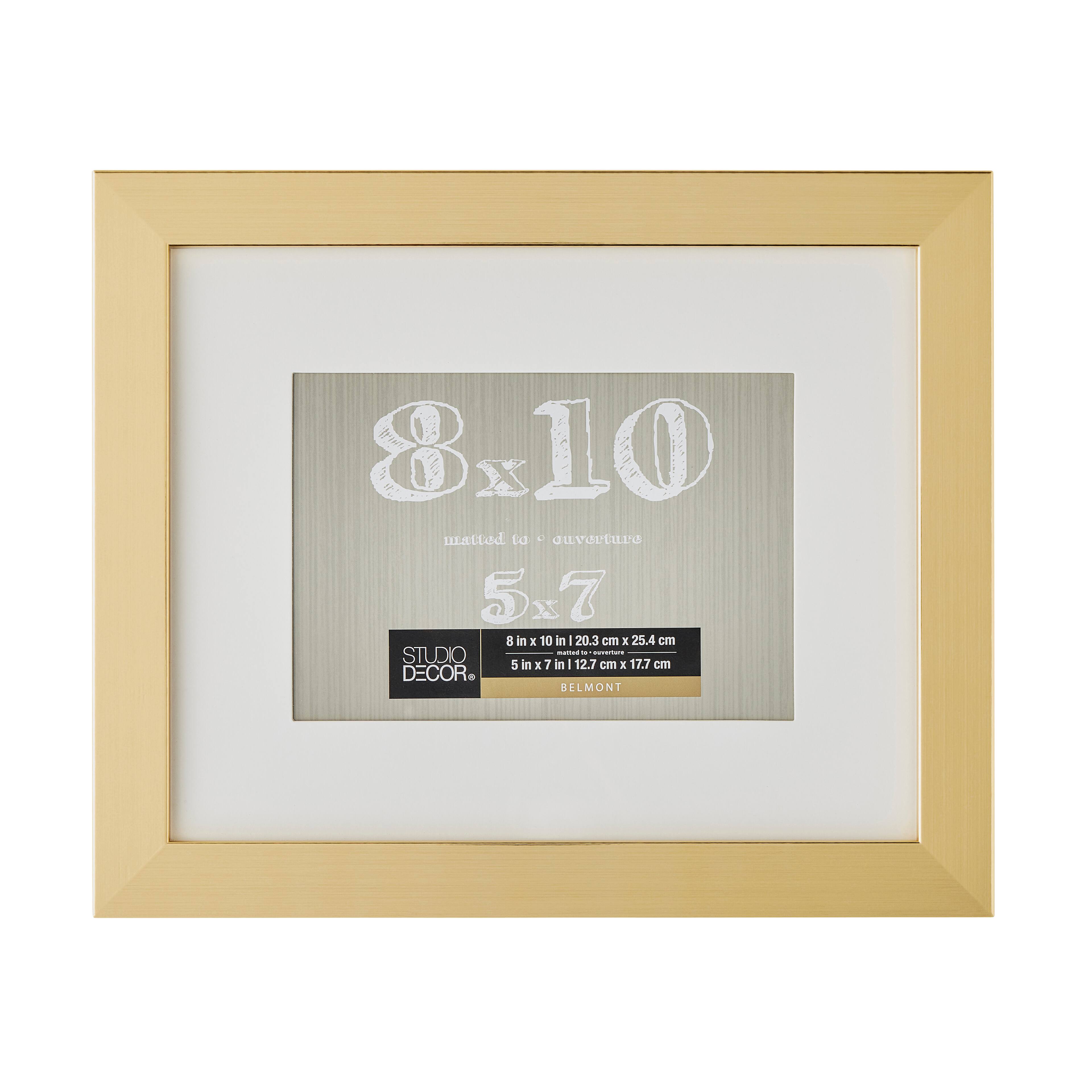 8 Pack Gold Metallic Frame with Mat, Belmont by Studio Décor® Wall