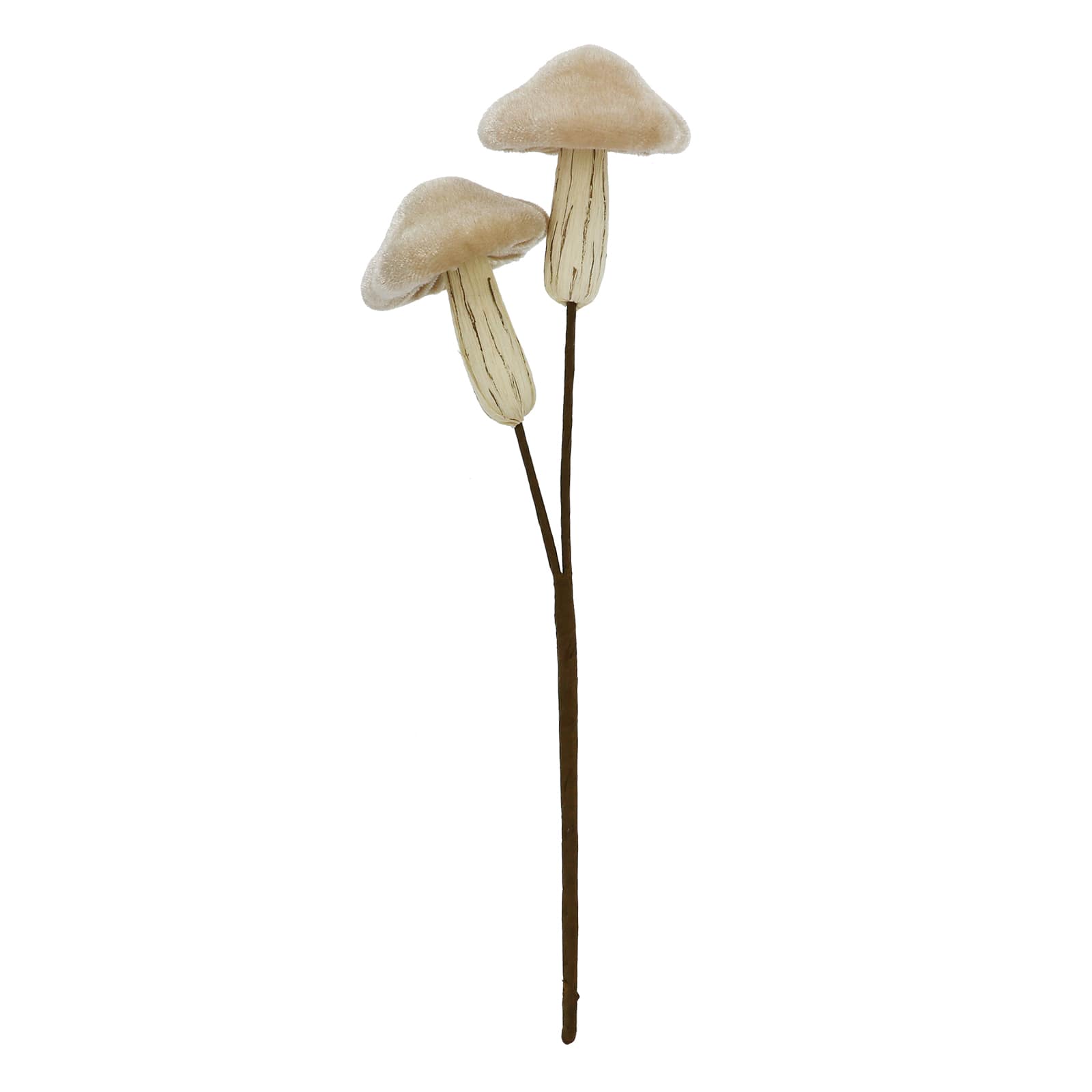 11.5&#x22; Cream Velvet Mushroom Pick by Ashland&#xAE;