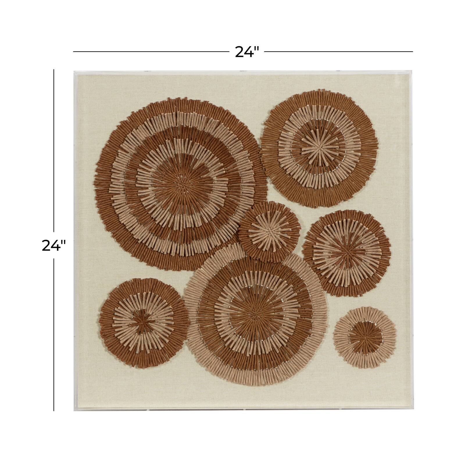 Brown Canvas Contemporary Wall Decor, 24" x 24" x 3" Accent Pieces Michaels